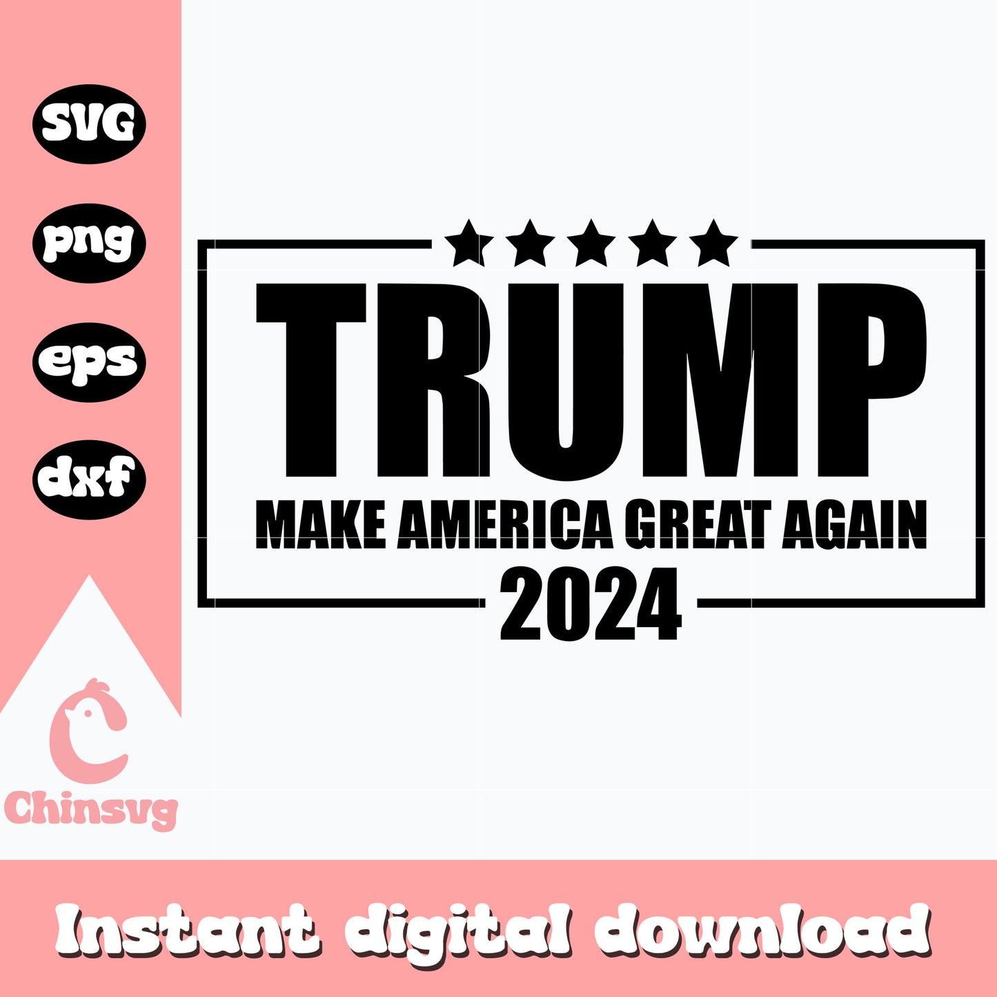Trump make america great again black svg, trump logo svg
