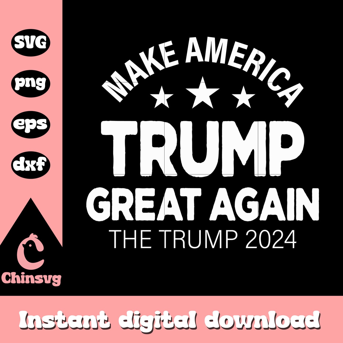Trump great again logo design svg, make america great again svg