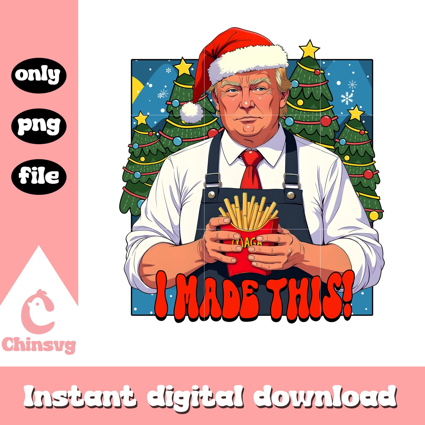 Trump santa hat i made this christmas png, christmas tree png