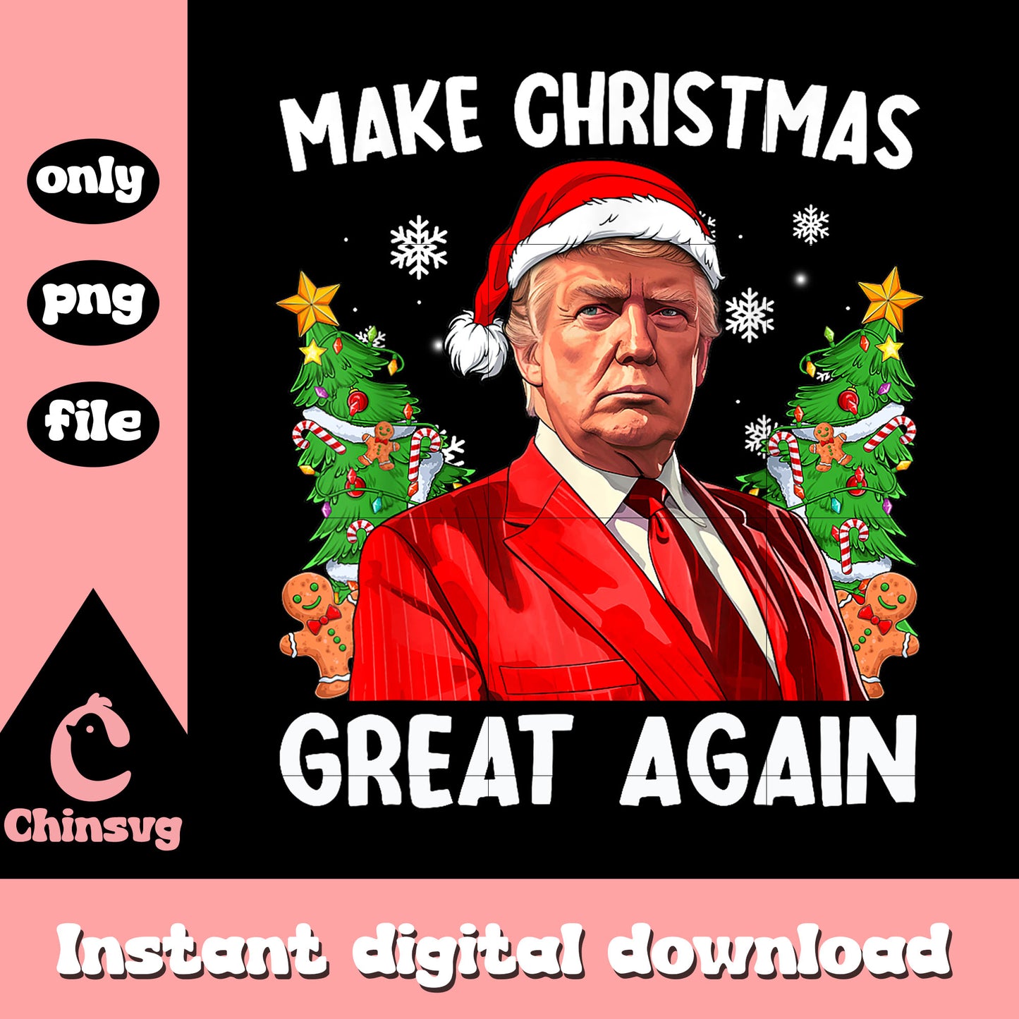 Trump santa make christmas again png, donald trump christmas png