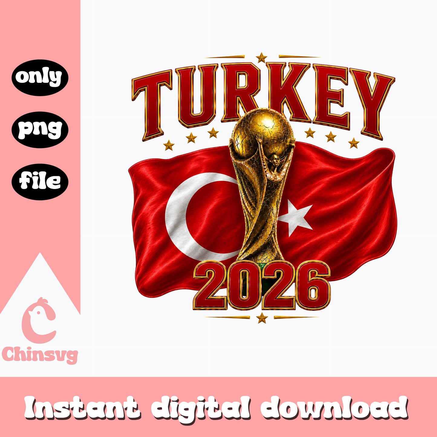 Turkey 2026 World Cup PNG, Turkey Football Flag, Soccer PNG