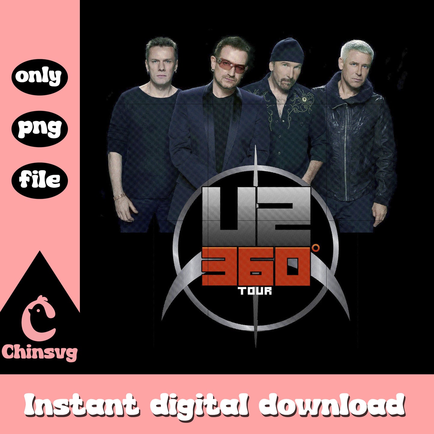 U2 360 tour Irish rock band U2 png, u2 band members png