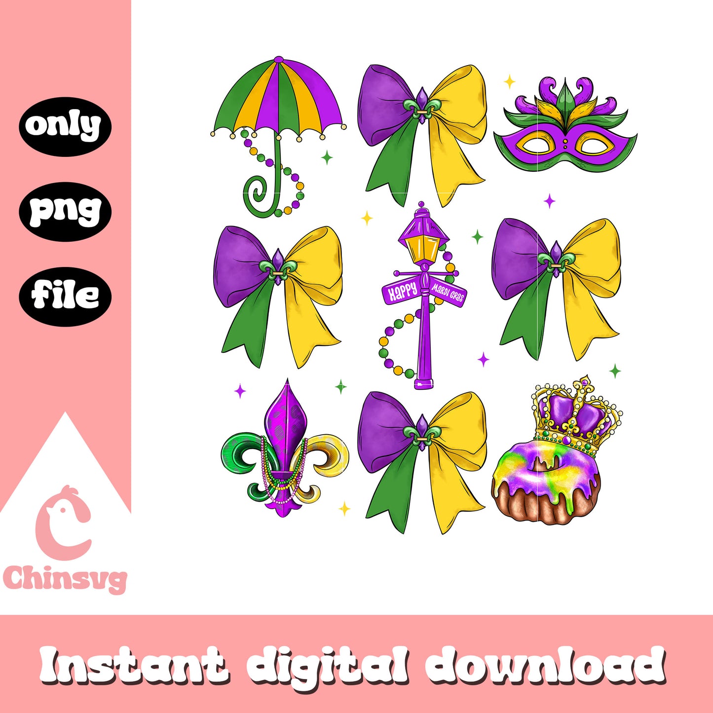 Umbrella bow mardi gras png, mardi gras 2026 date png