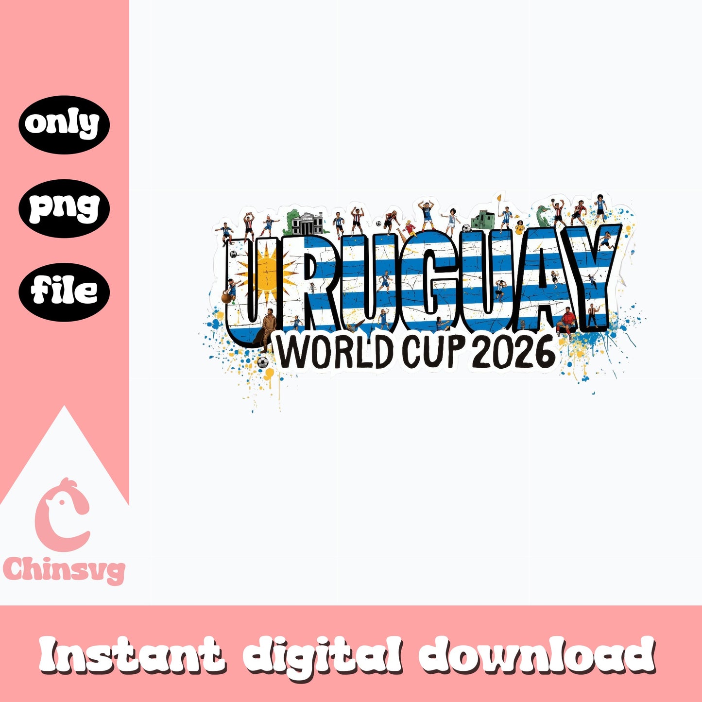 Uruguay World Cup 2026 PNG, Soccer Fan Shirt, Football PNG