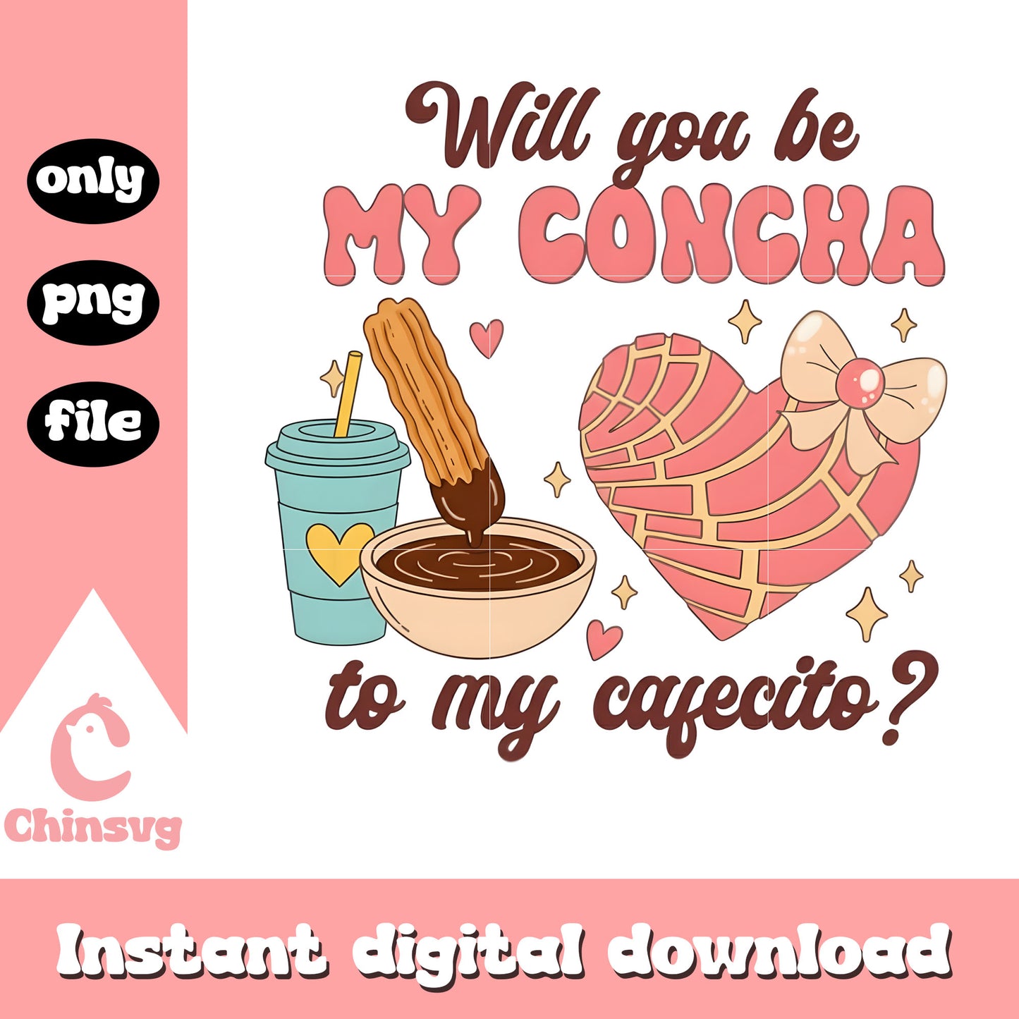 Valentine chocolate conchas bow png, design valentines day png