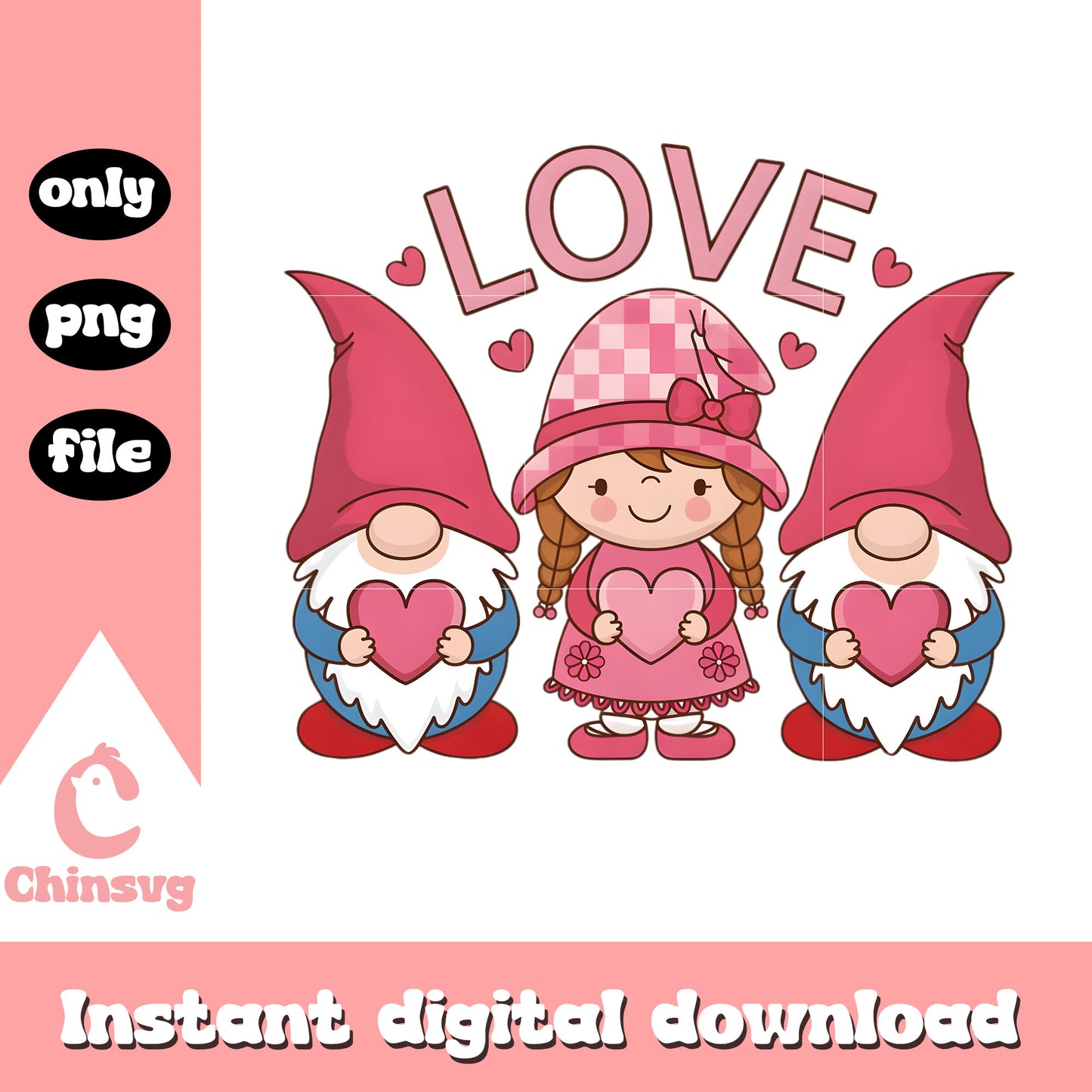 Valentine girl love santa png, girls valentines outfit png