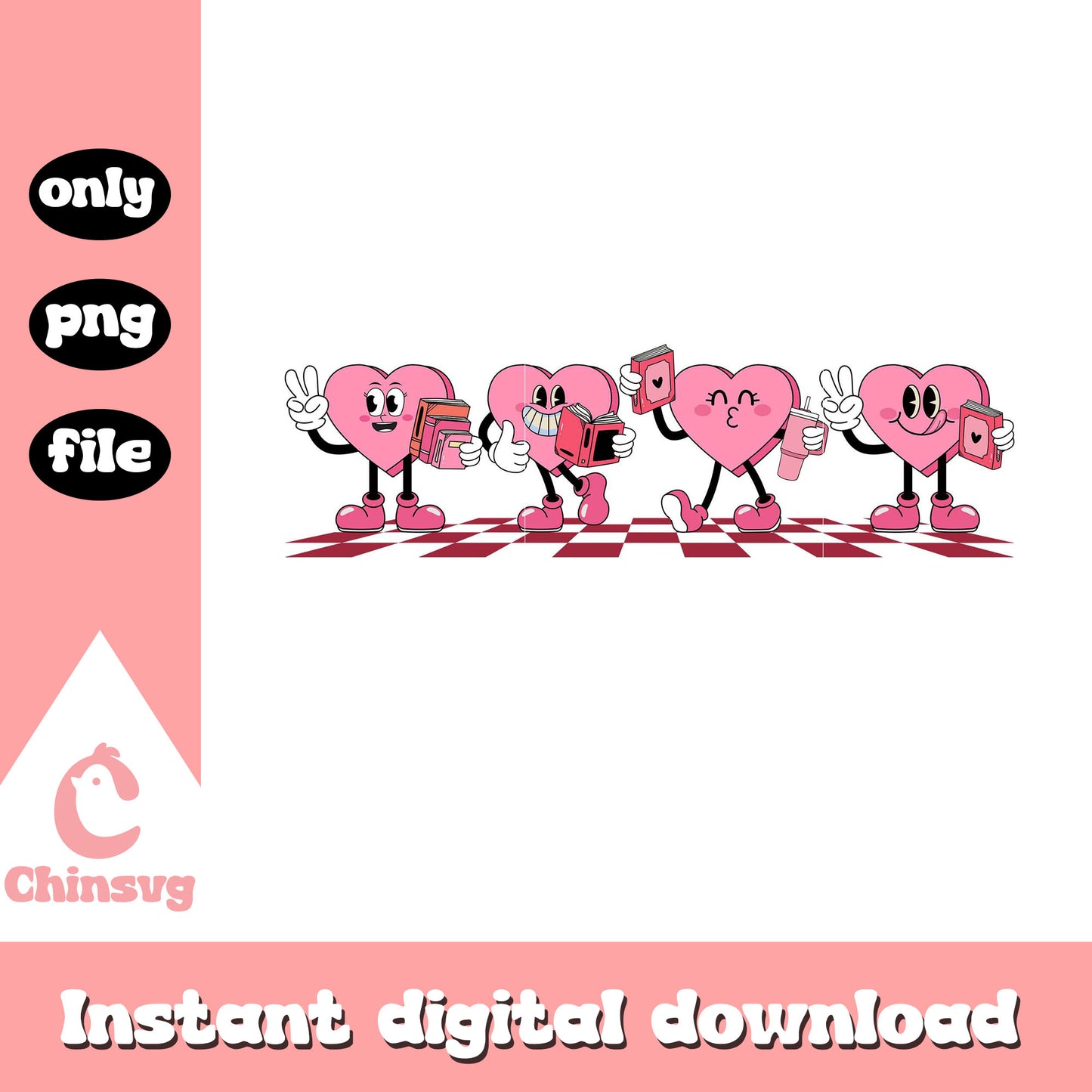 Valentine heart teacher png, Valentine hearts png, teacher png