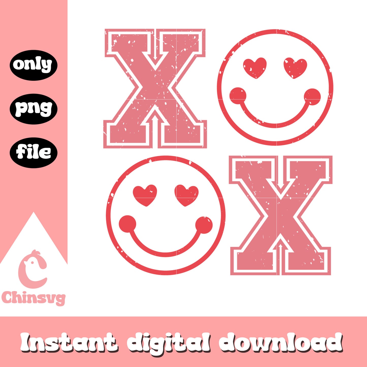 Valentine xoxo smile cartoon png, valentine's day xoxo png