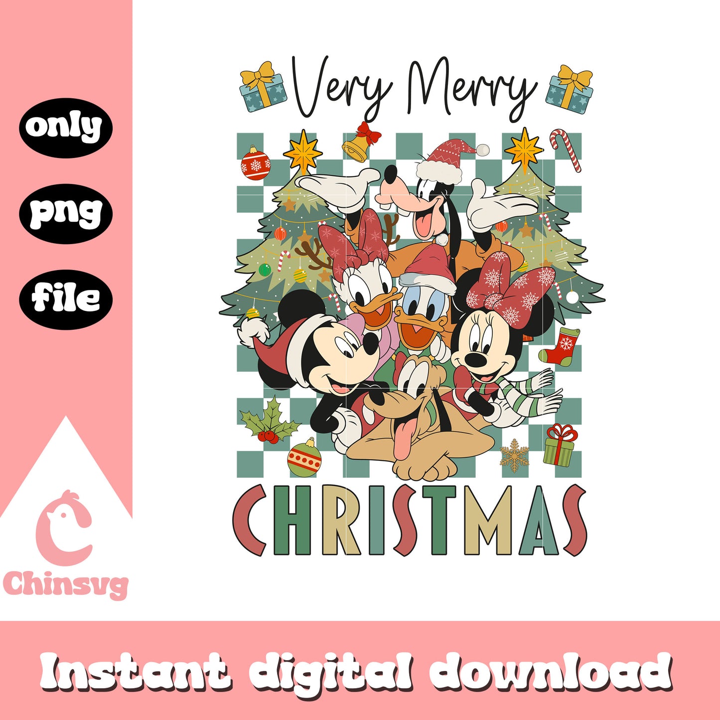 Very merry christmas mickey friends png, disney at christmas png