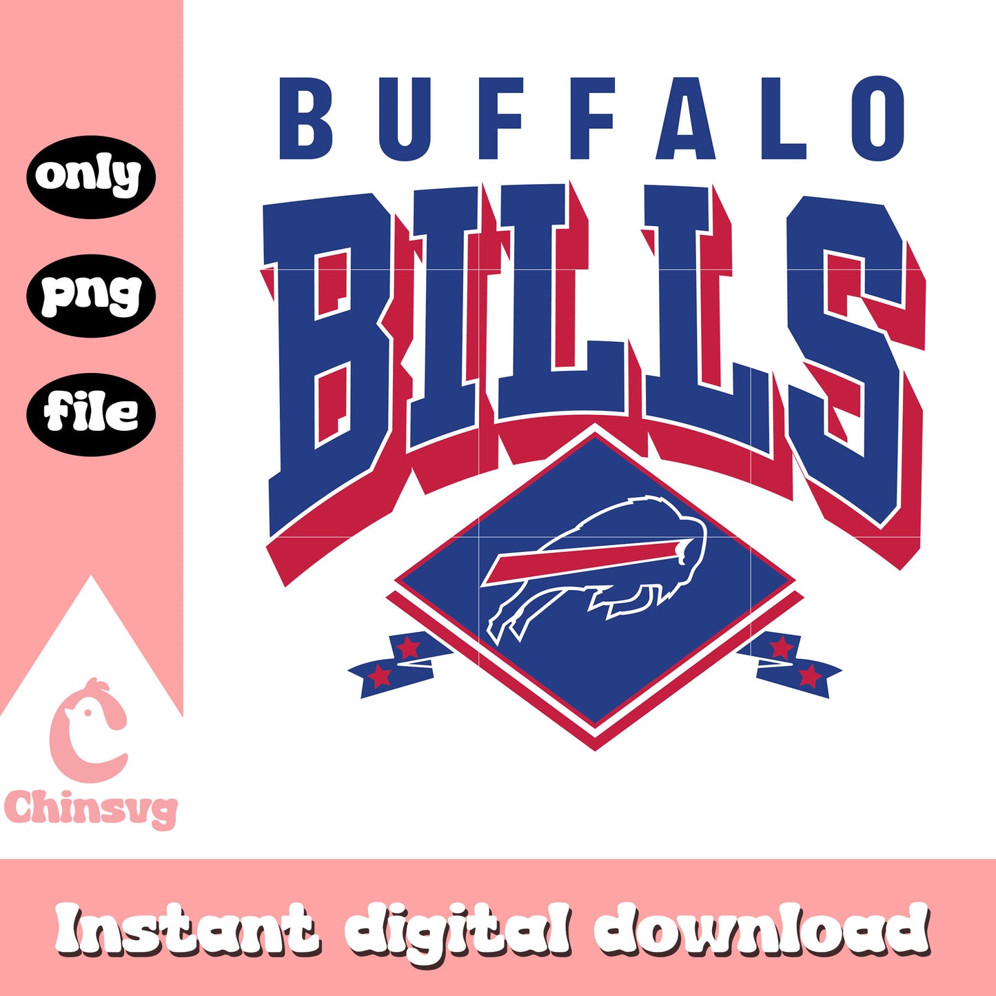 Vintage Buffalo Bills football logo design svg, buffalo bills logo svg