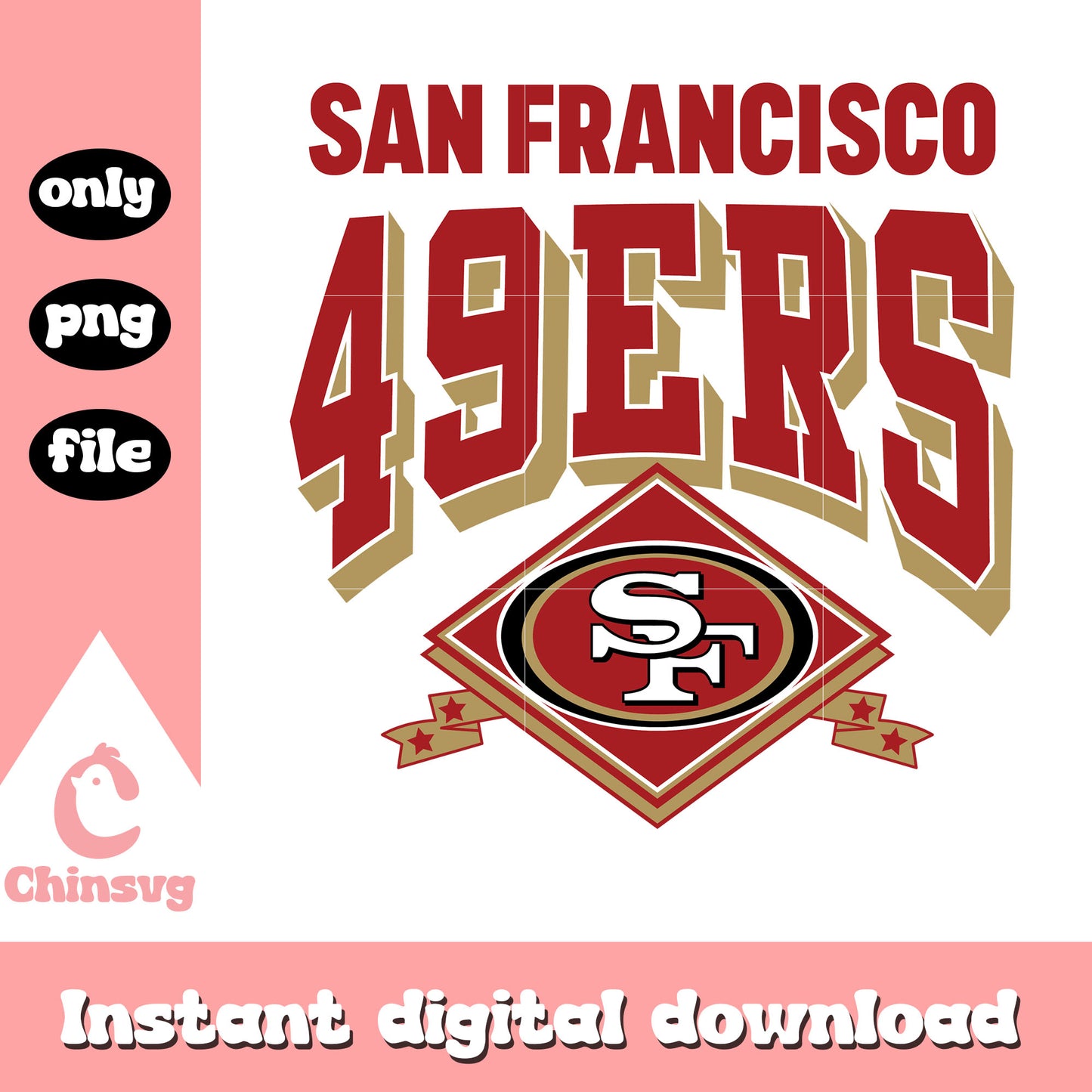 Vintage San Francisco 49ers football design svg, rugby team svg