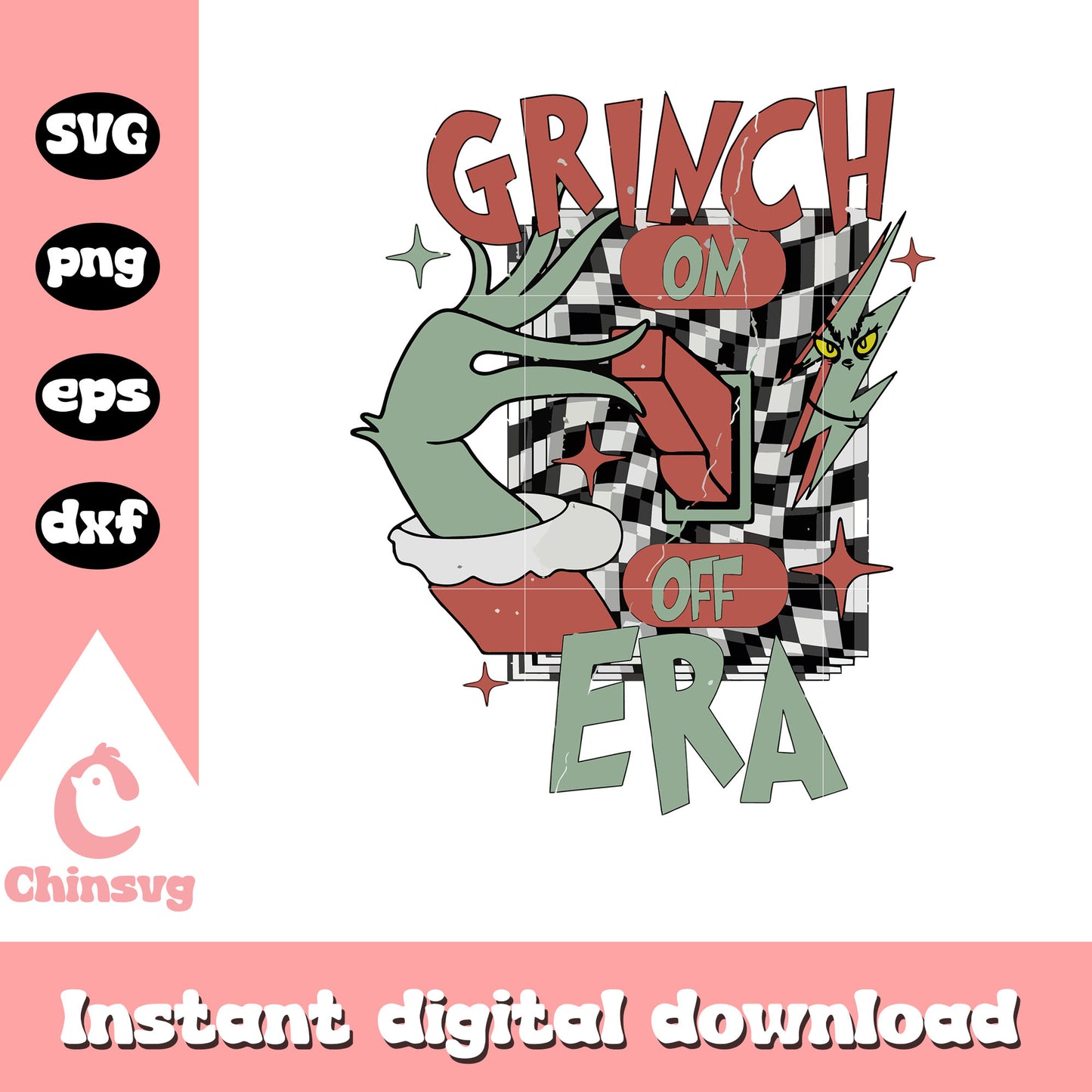 Vintage grinch on off era christmas svg, grinch hands svg