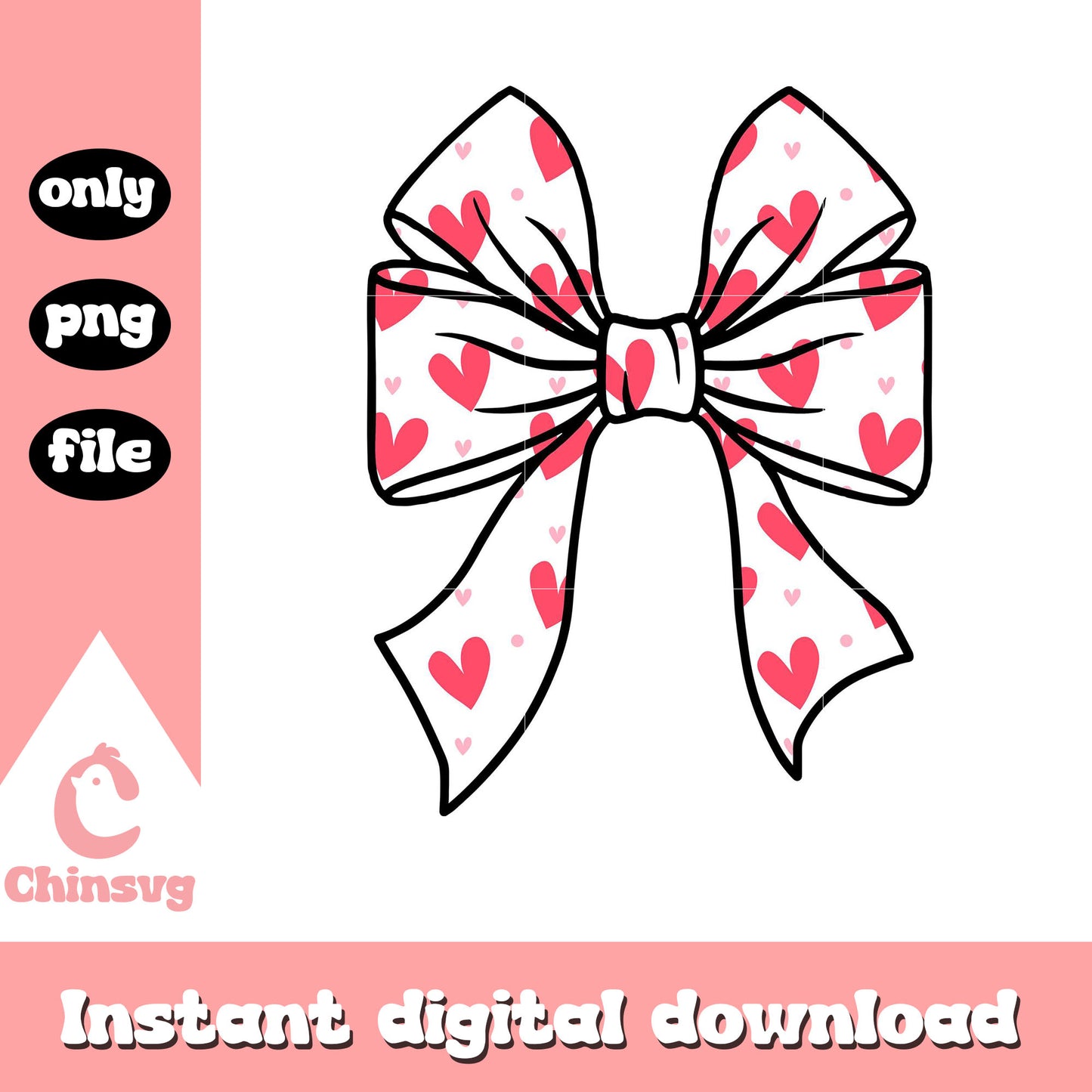 Vintage bow heart shape valentine png, Vintage bow png, valentine png
