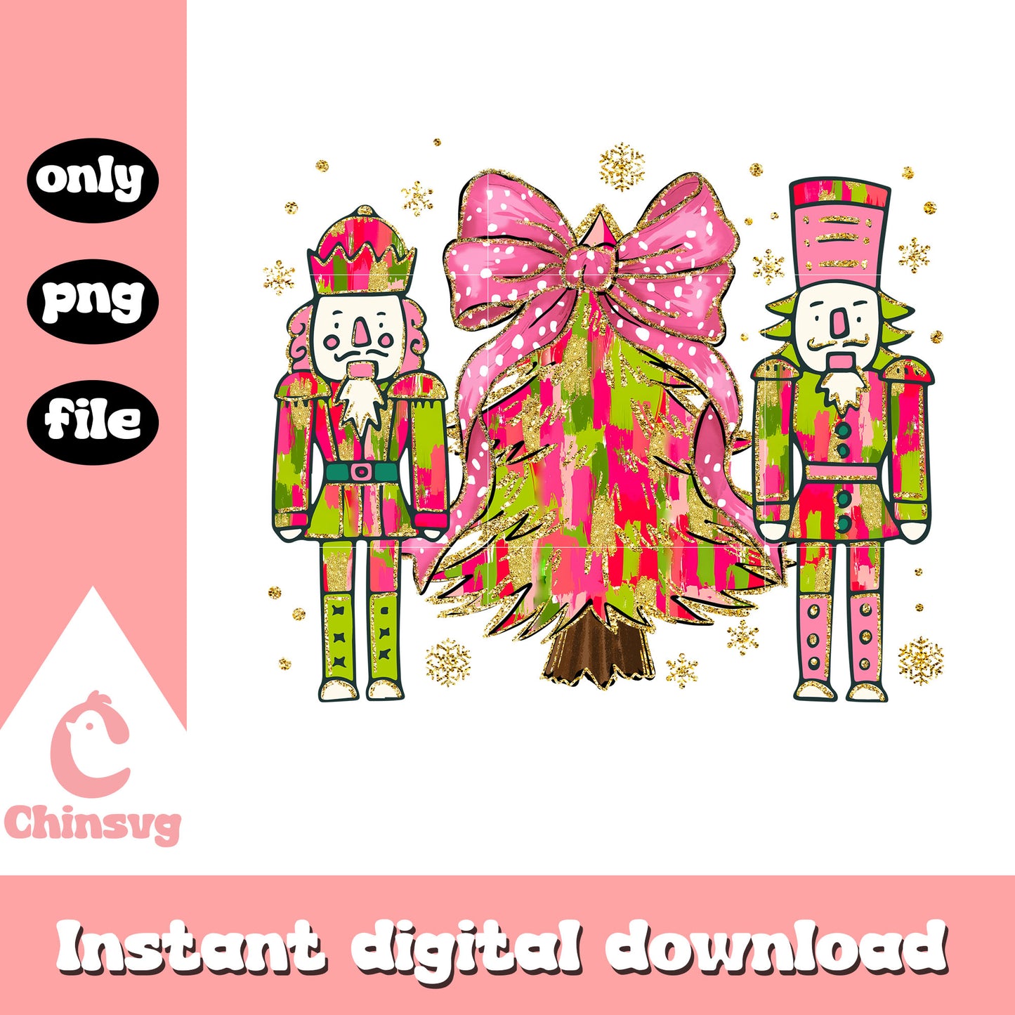 Vintage coquette christmas tree nutcracker png, nutcrackers png