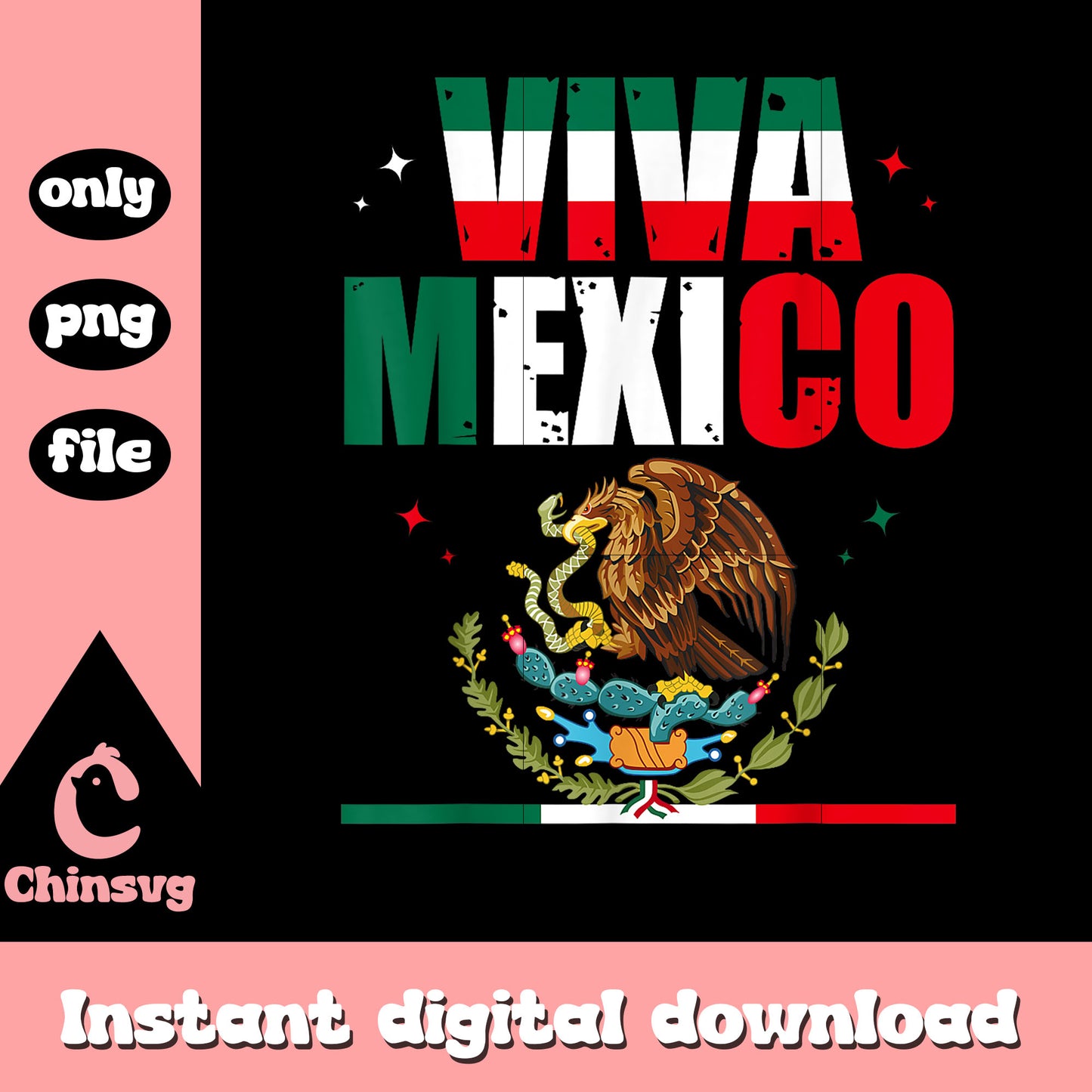 Vintage viva flag independence design png, mexico flag png