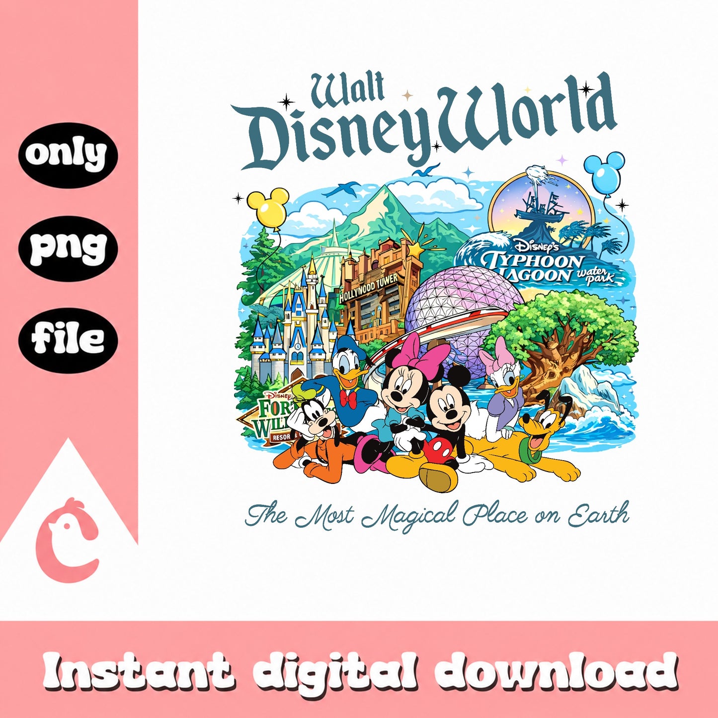 Walt Disney World PNG, Mickey And Friends PNG, Disney Trip PNG