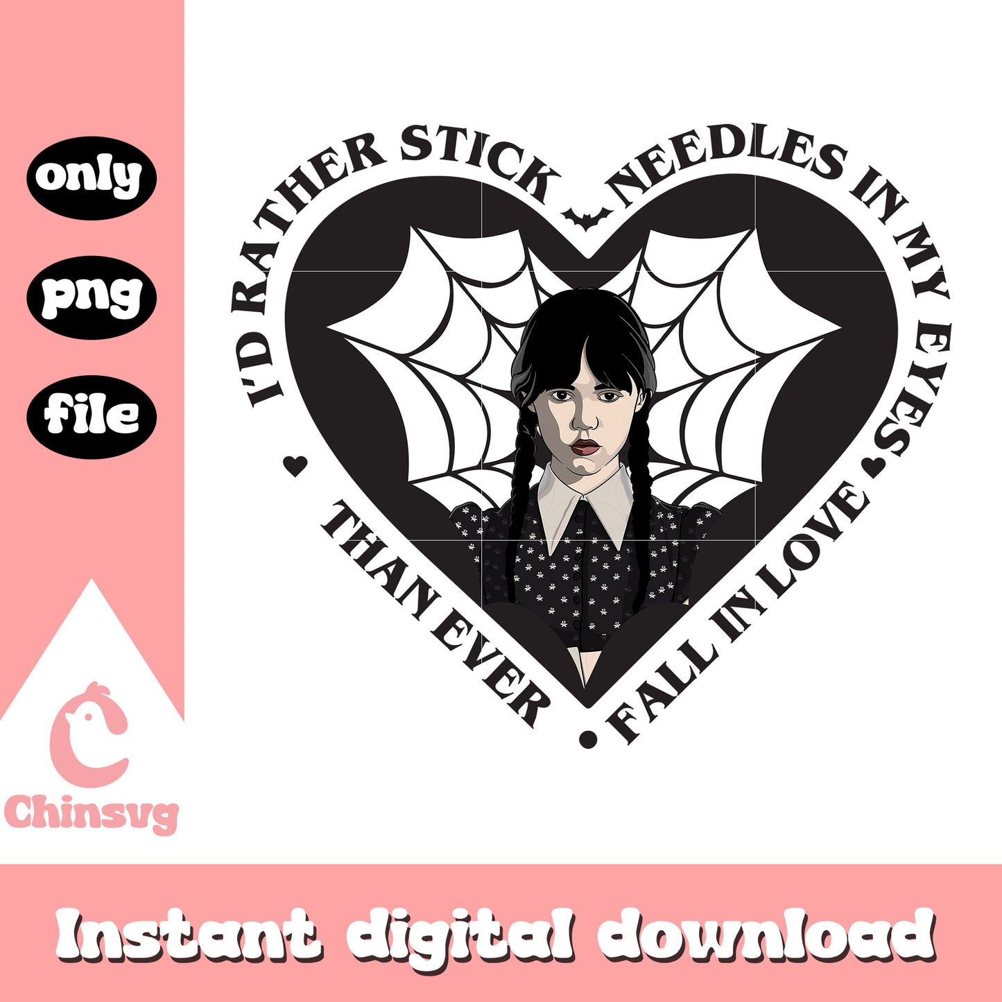 Wednesday addams fall in love png, wednesday addams clipart png