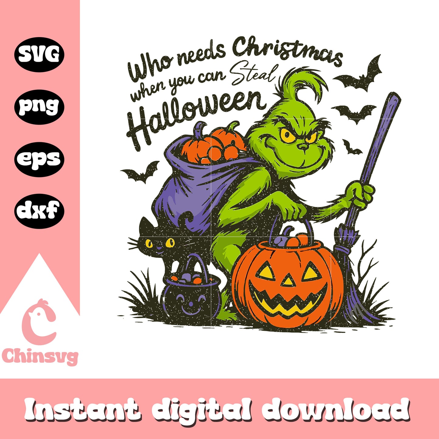 Who needs christmas design svg, the grinch pumpkin svg
