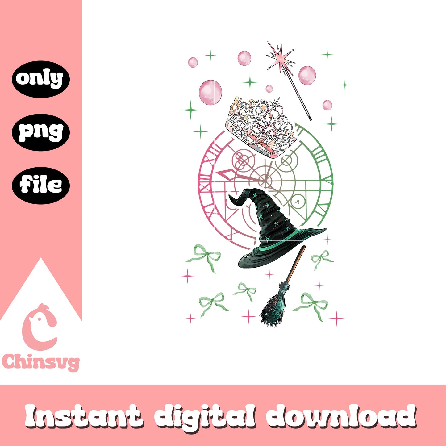 Wicked changed for good witch png, christmas decorations png
