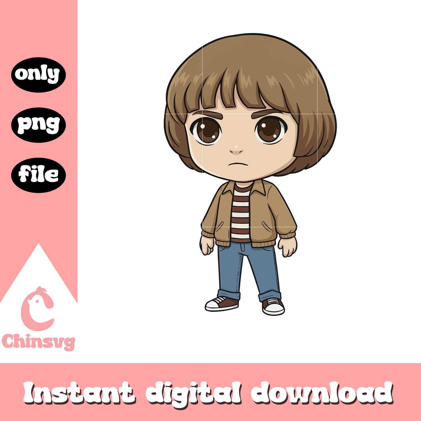 Will stranger things chibi png, will in stranger things png