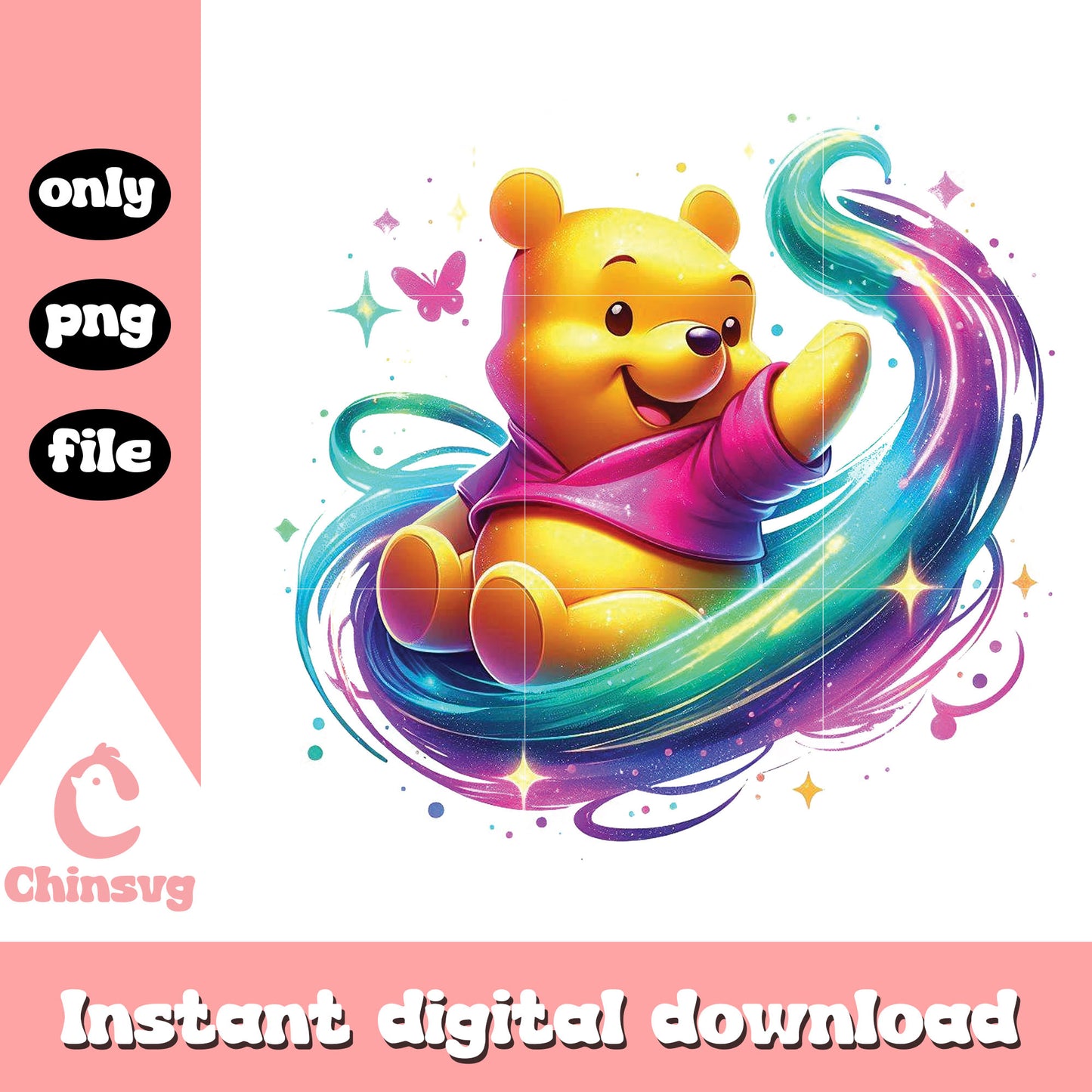 Winnie pooh watercolor splash clipart png, winnie pooh cartoon png