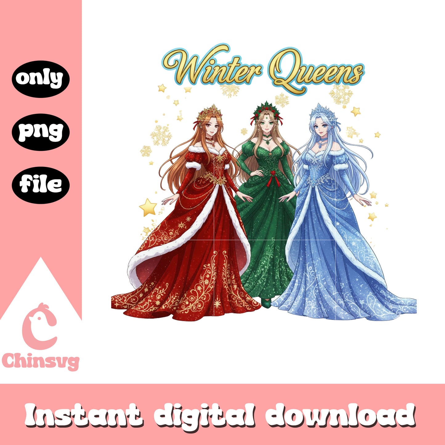 Winter queens christmas day png, christmas vacation cast png