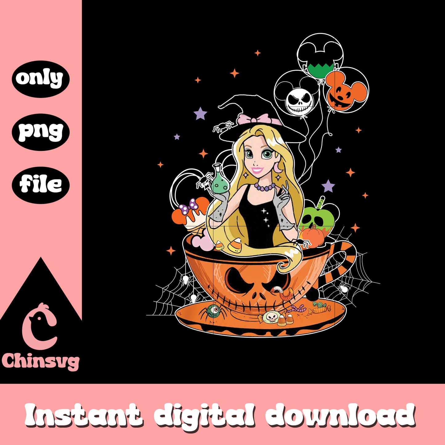 Witch rapunzel disney in cup clipart png, rapunzel disney png