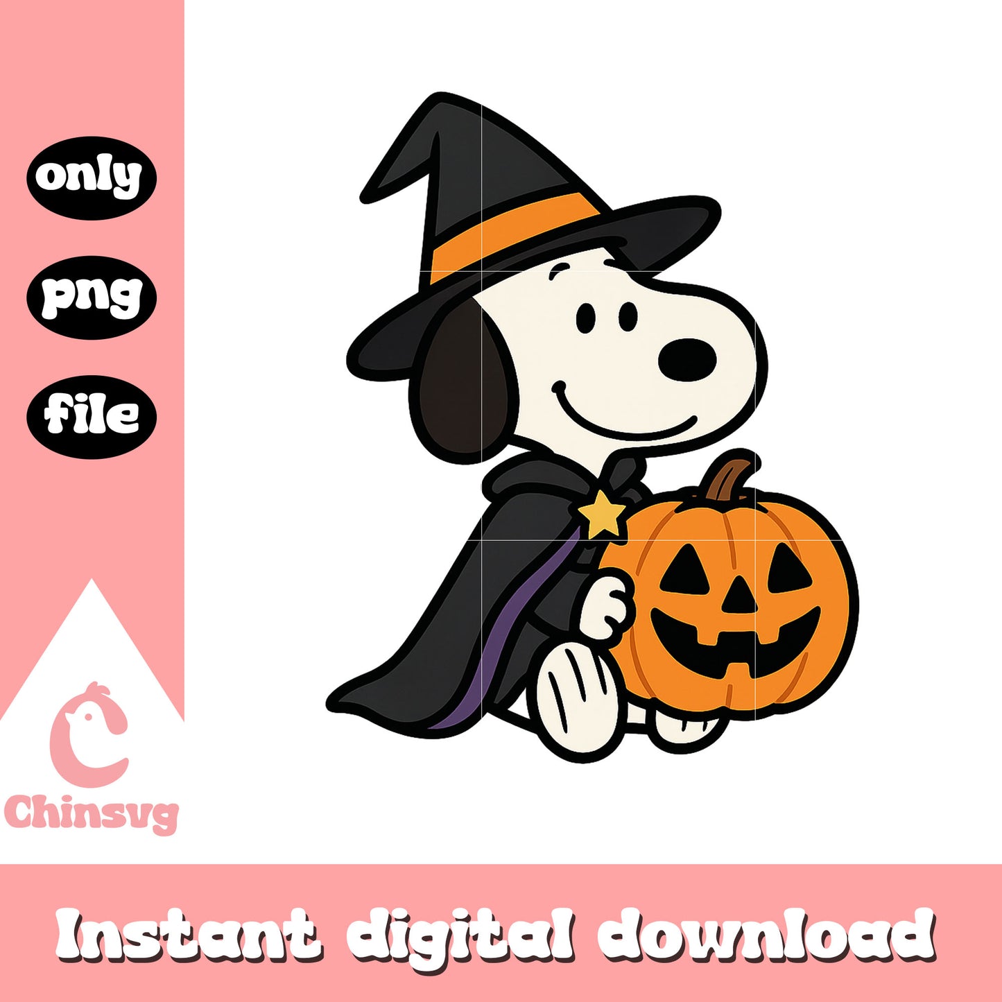 Witch snoopy with pumpkin halloween design png, snoopy cartoon png
