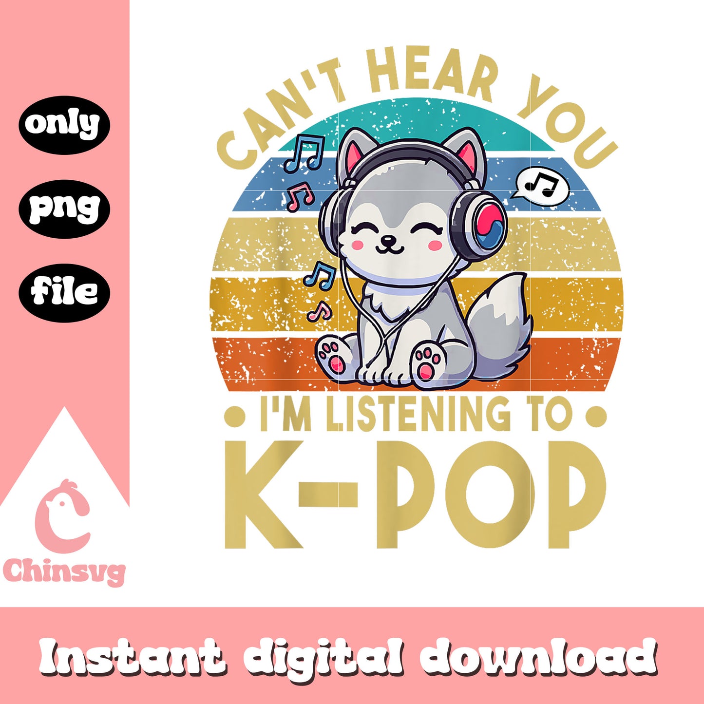 Wolf can't hear you i'm listening kpop png, kpop song png
