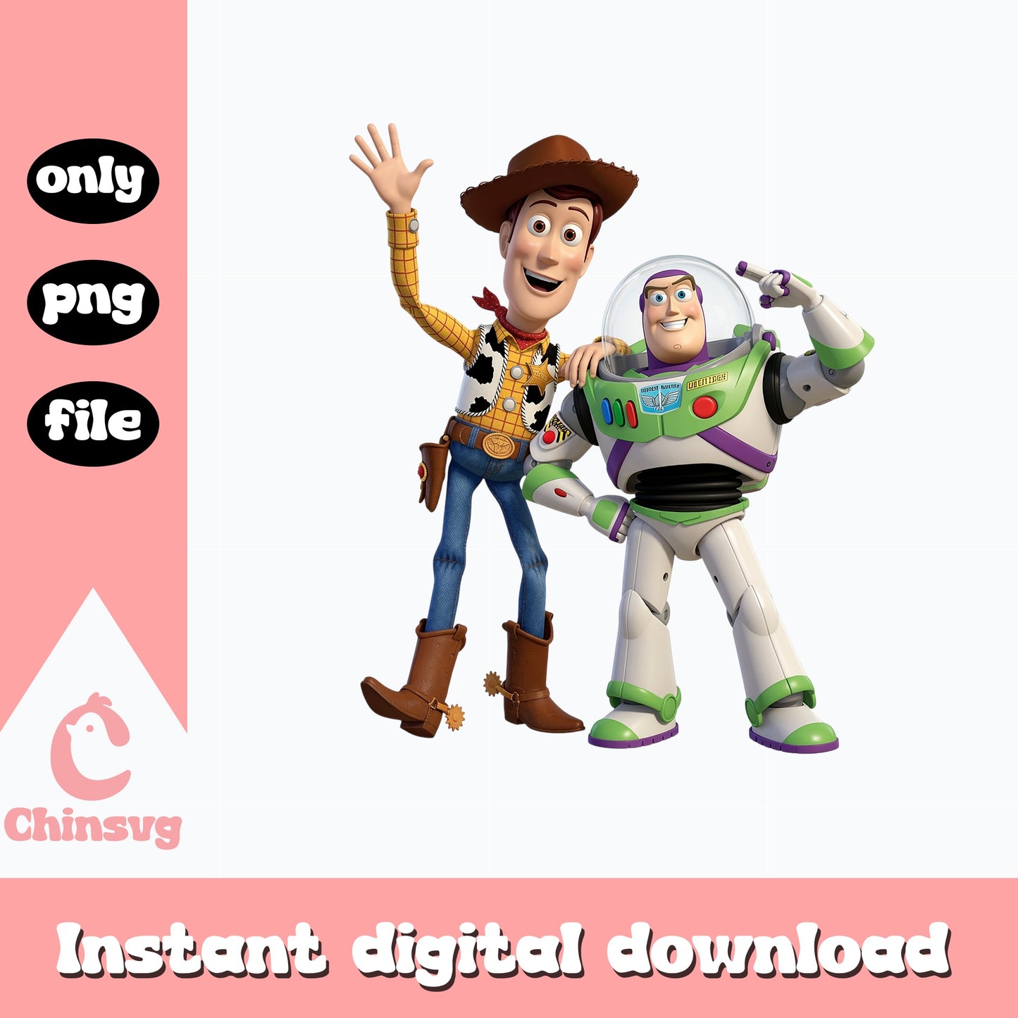 Woody And Buzz Lightyear PNG, Toy Story PNG, Disney PNG