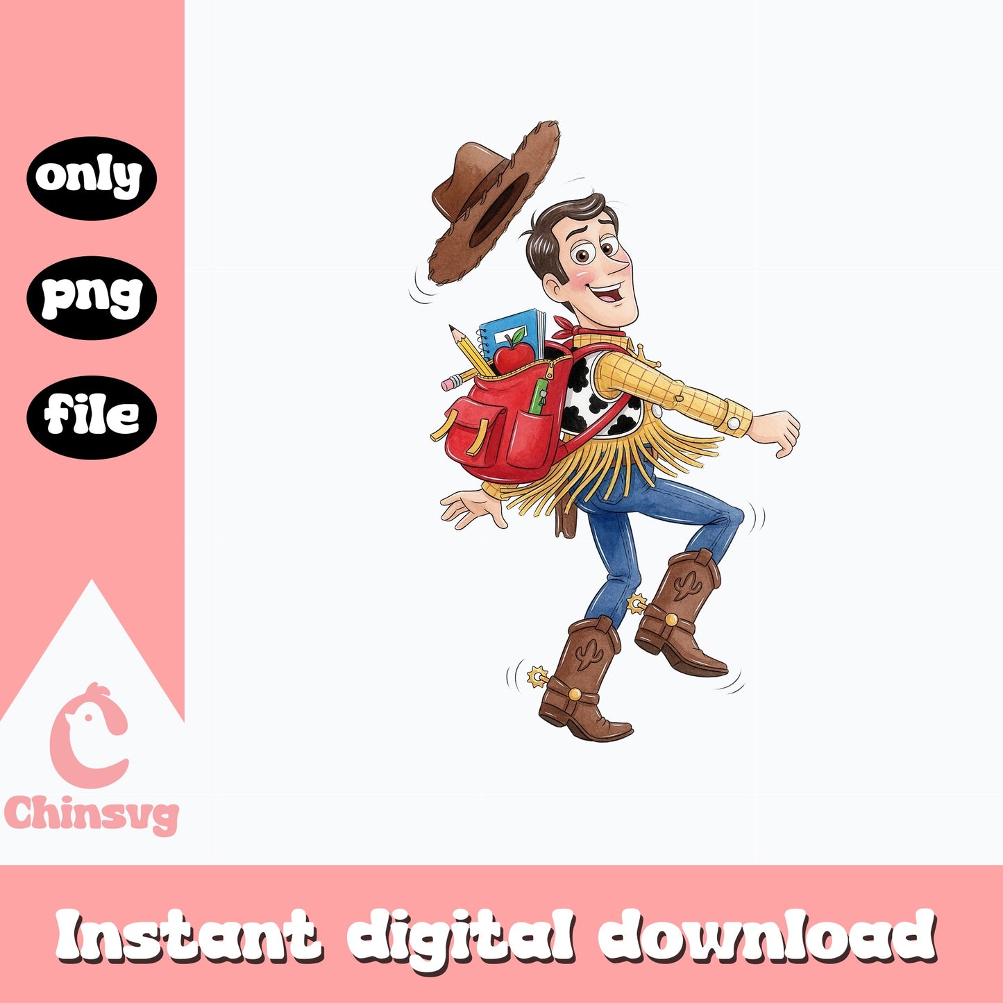 Woody Back To School PNG, Toy Story Disney PNG, First Day Of School PNG