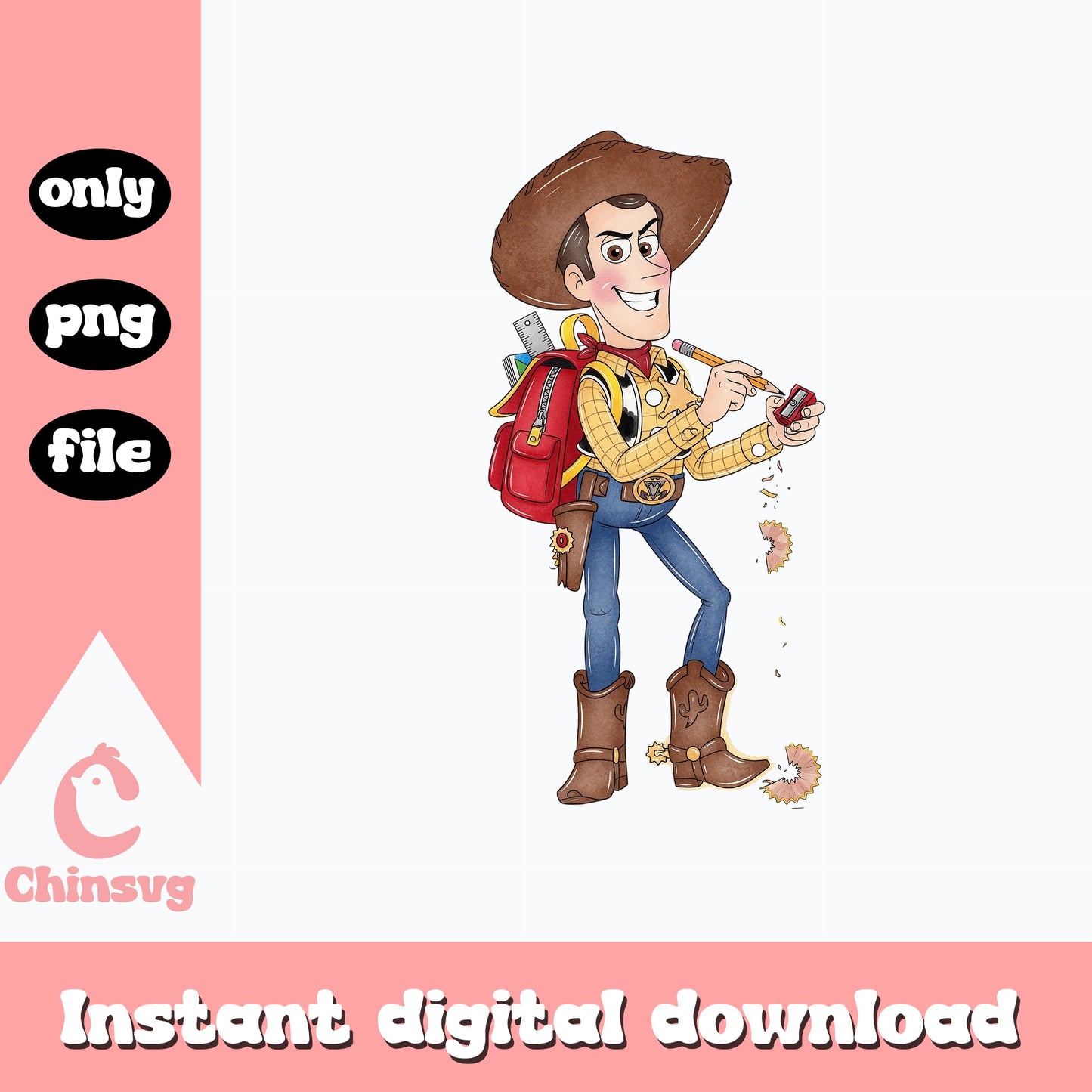Woody Back To School PNG, Toy Story School PNG, Disney PNG