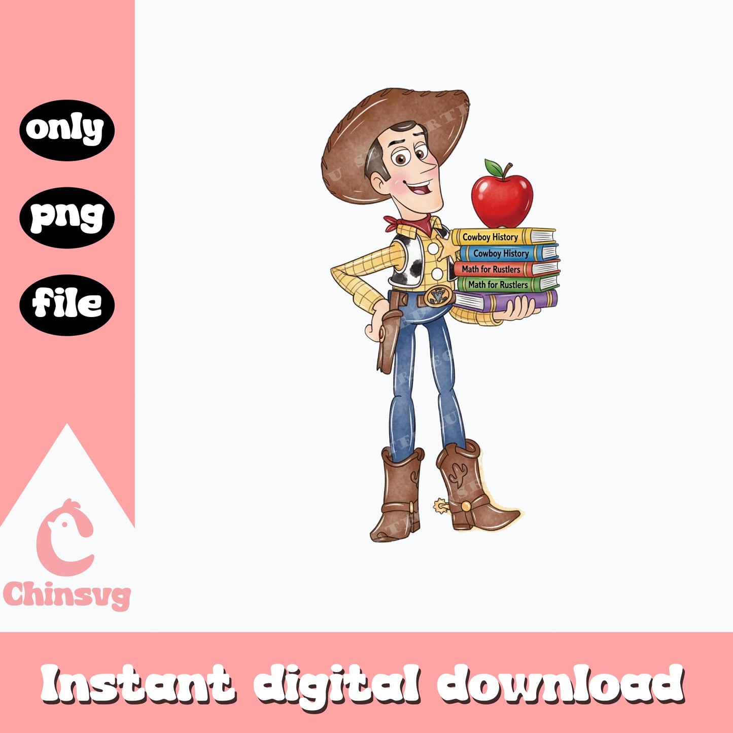 Woody Back To School PNG, Toy Story Teacher PNG, Disney PNG