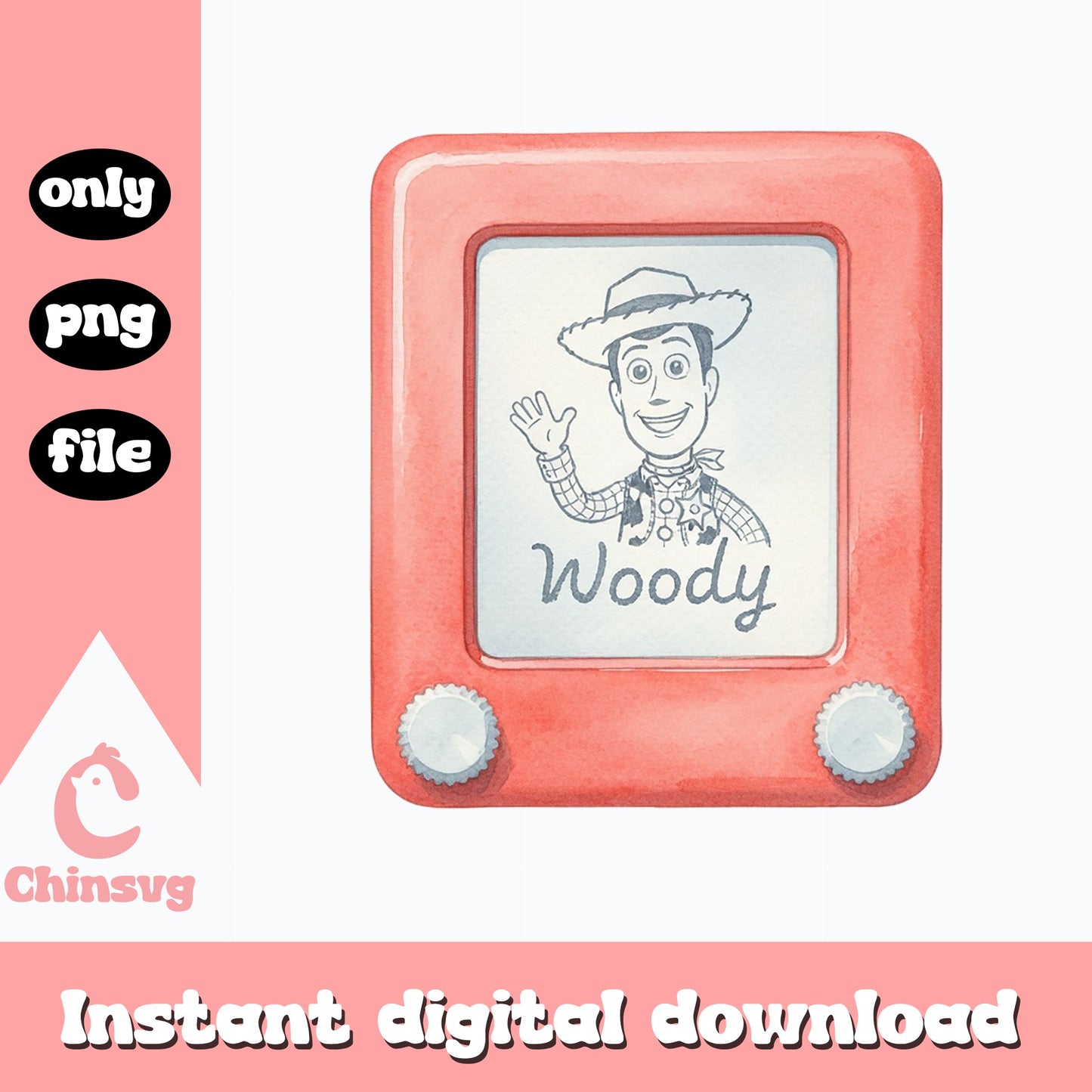 Woody Toy Story Etch A Sketch PNG, Disney Pixar PNG, Clipart PNG