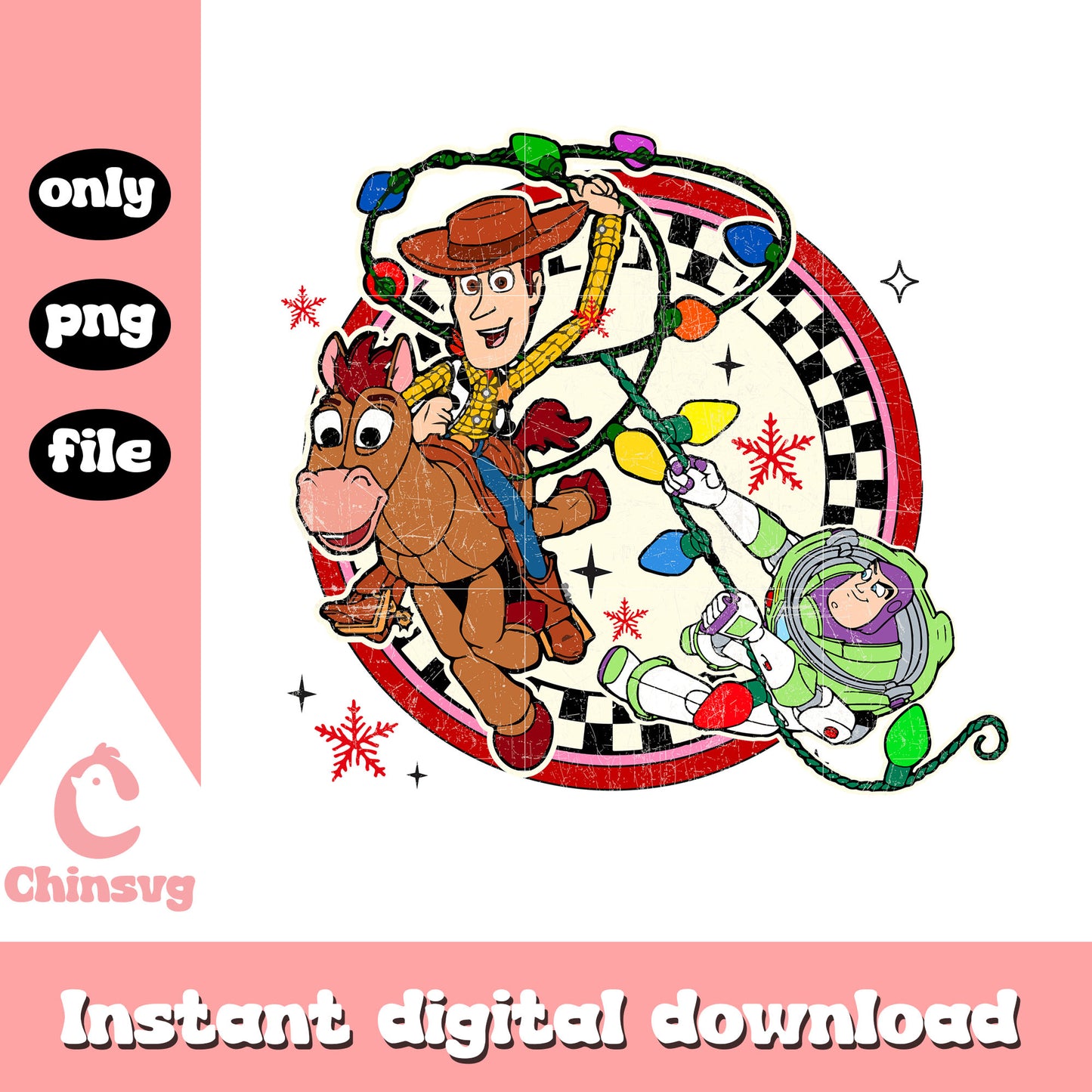 Woody and friends christmas png, woody friends png, disney christmas png