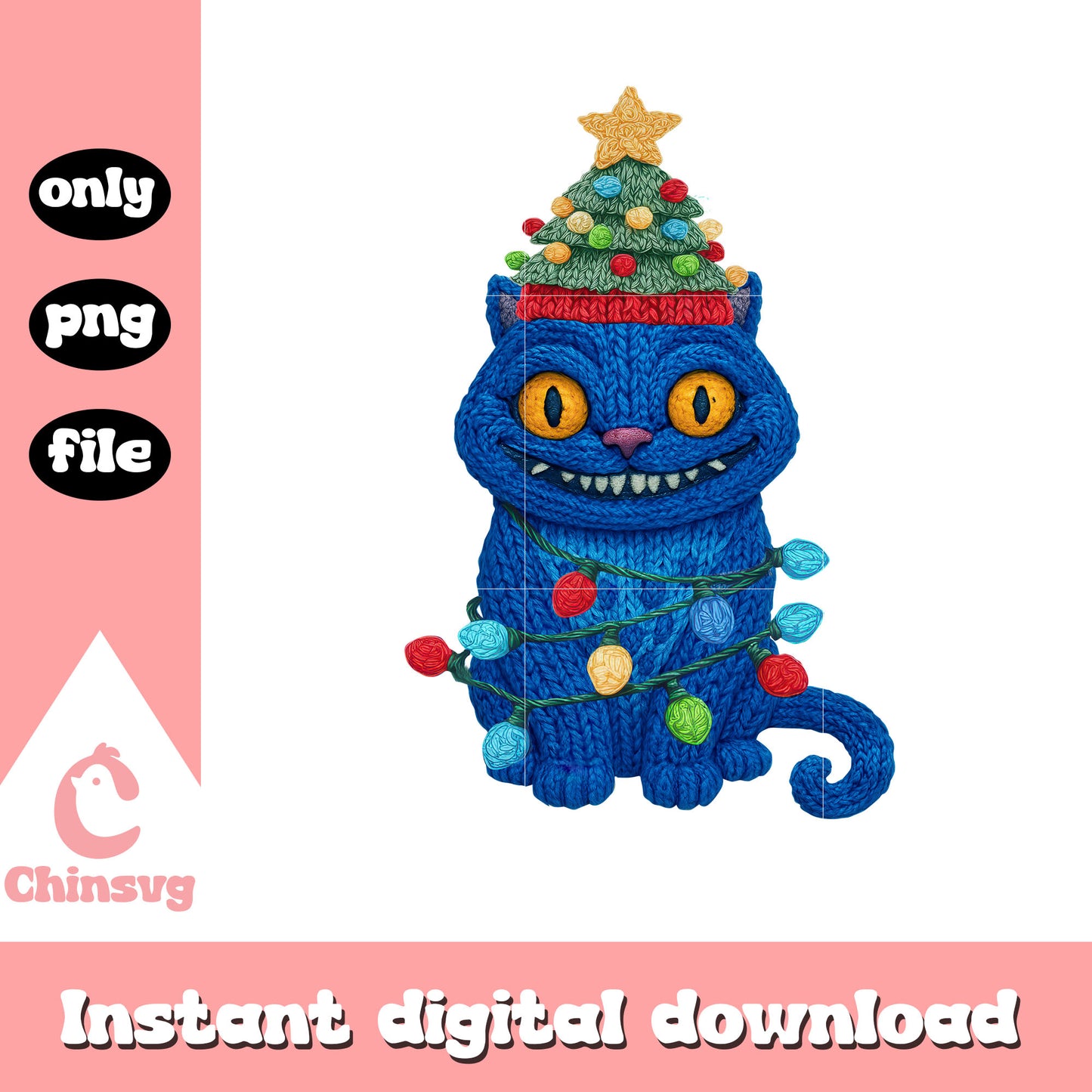 Yarn crochet derpy on christmas png, christmas lights png
