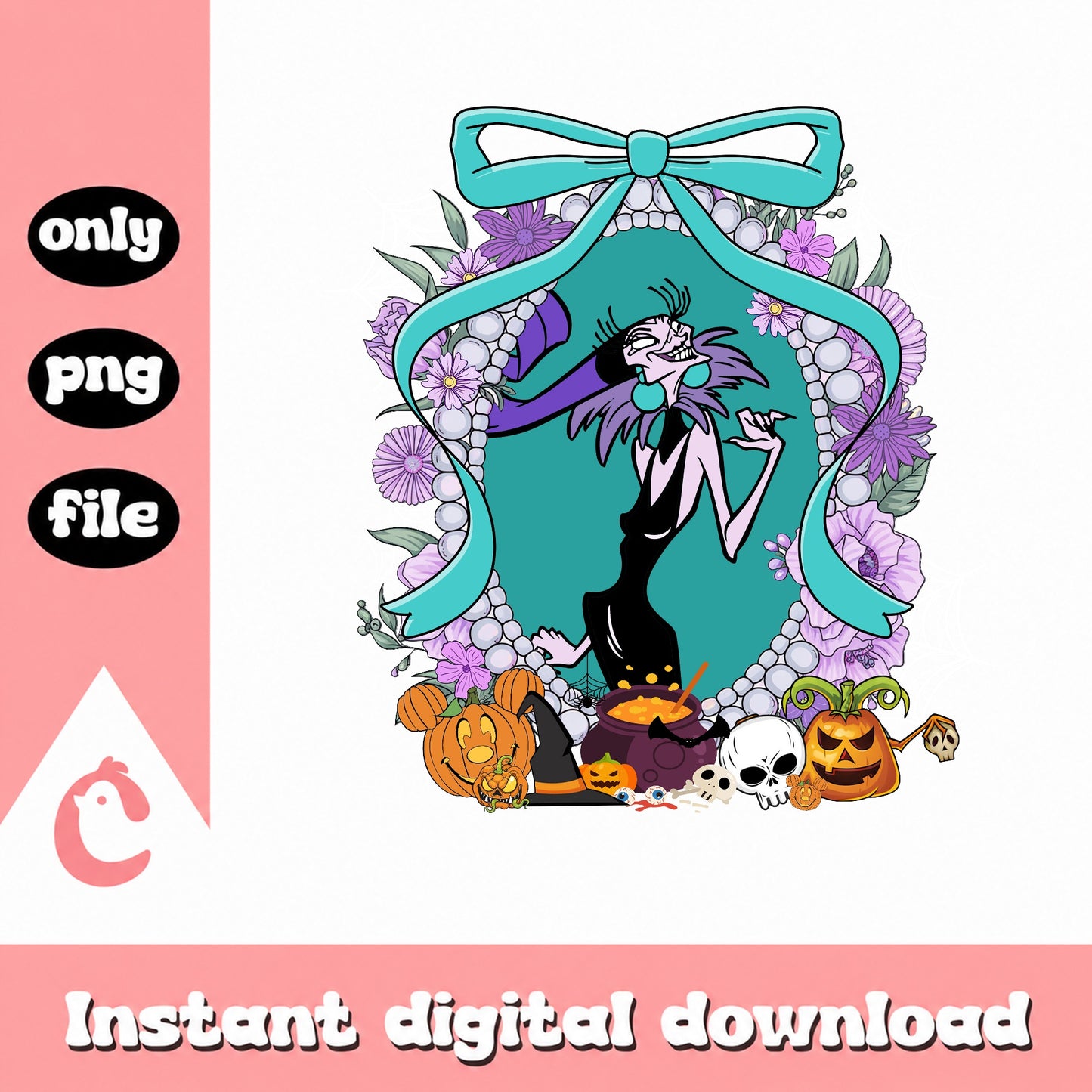 Yzma Halloween PNG, Disney Villain Coquette PNG, Halloween PNG