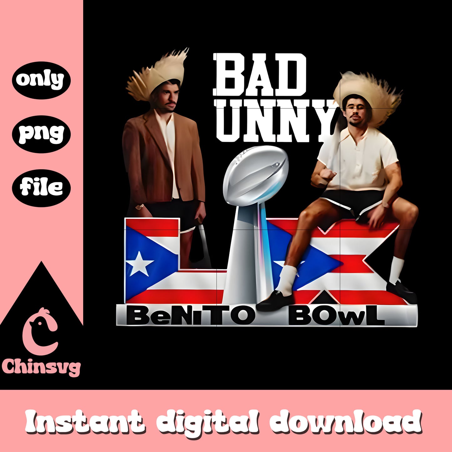 bad bunny benito bowl png, america flag png, super bowl png