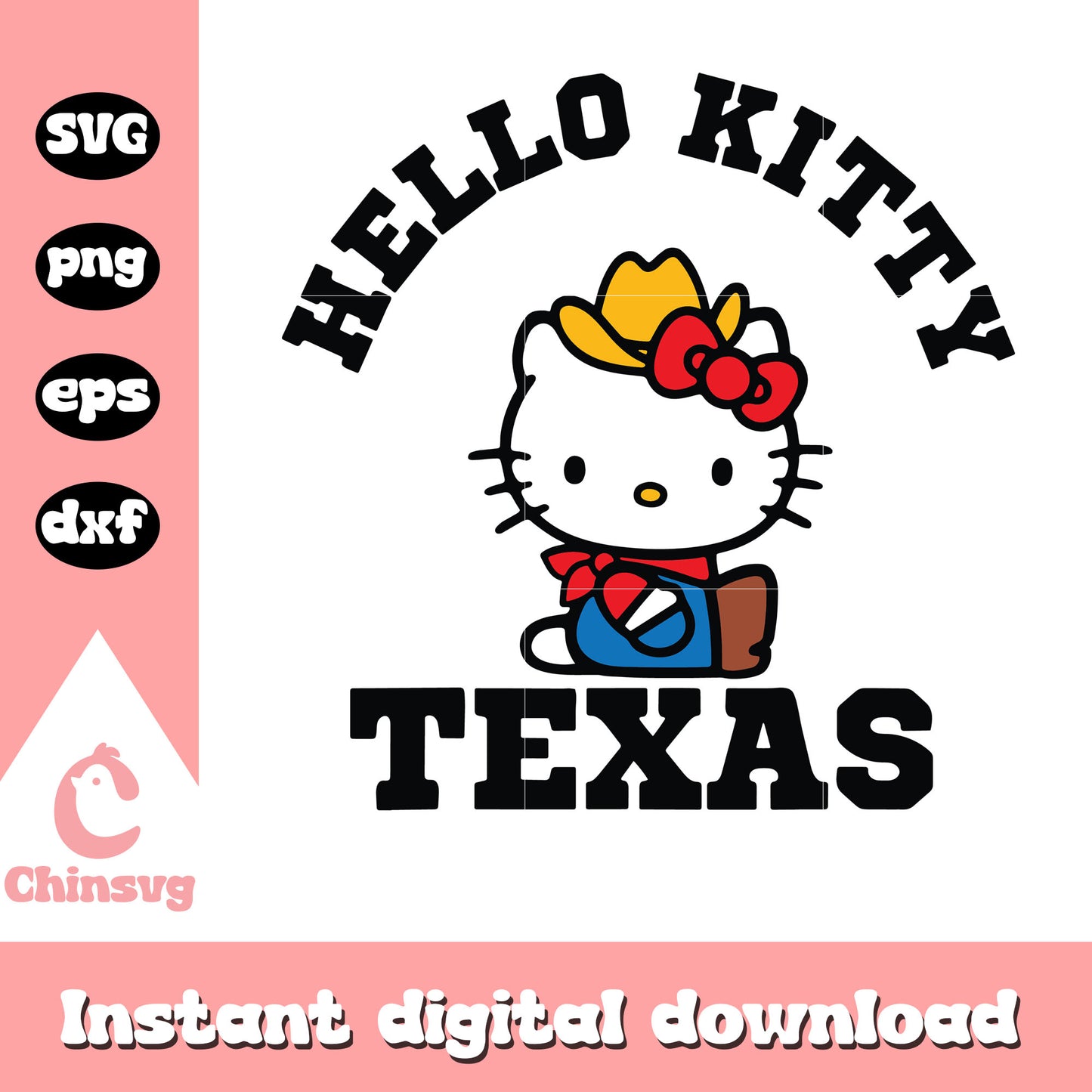hello kitty taxas svg, hello kitty svg, Texas Longhorns svg