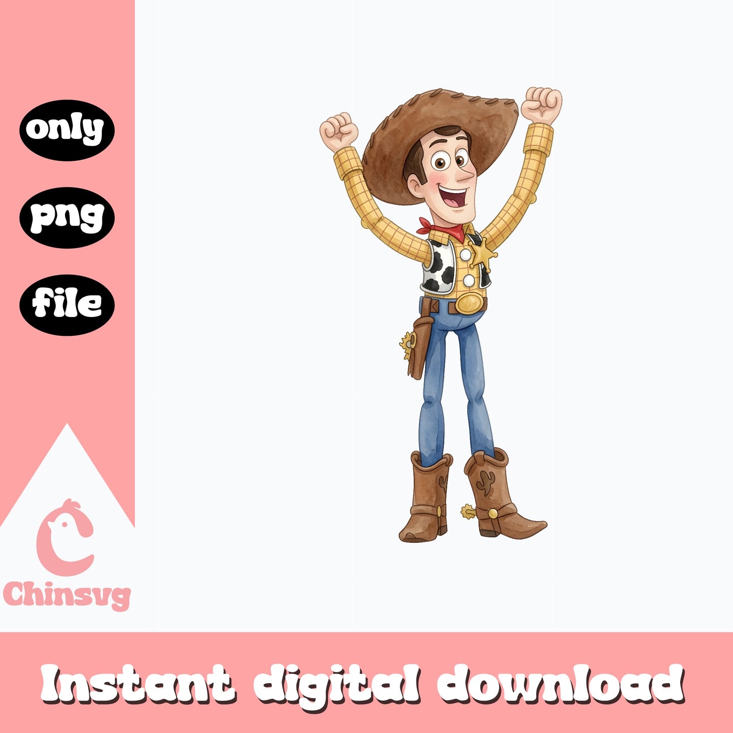 Woody Toy Story PNG, Disney Pixar Cowboy PNG, Toy Story PNG