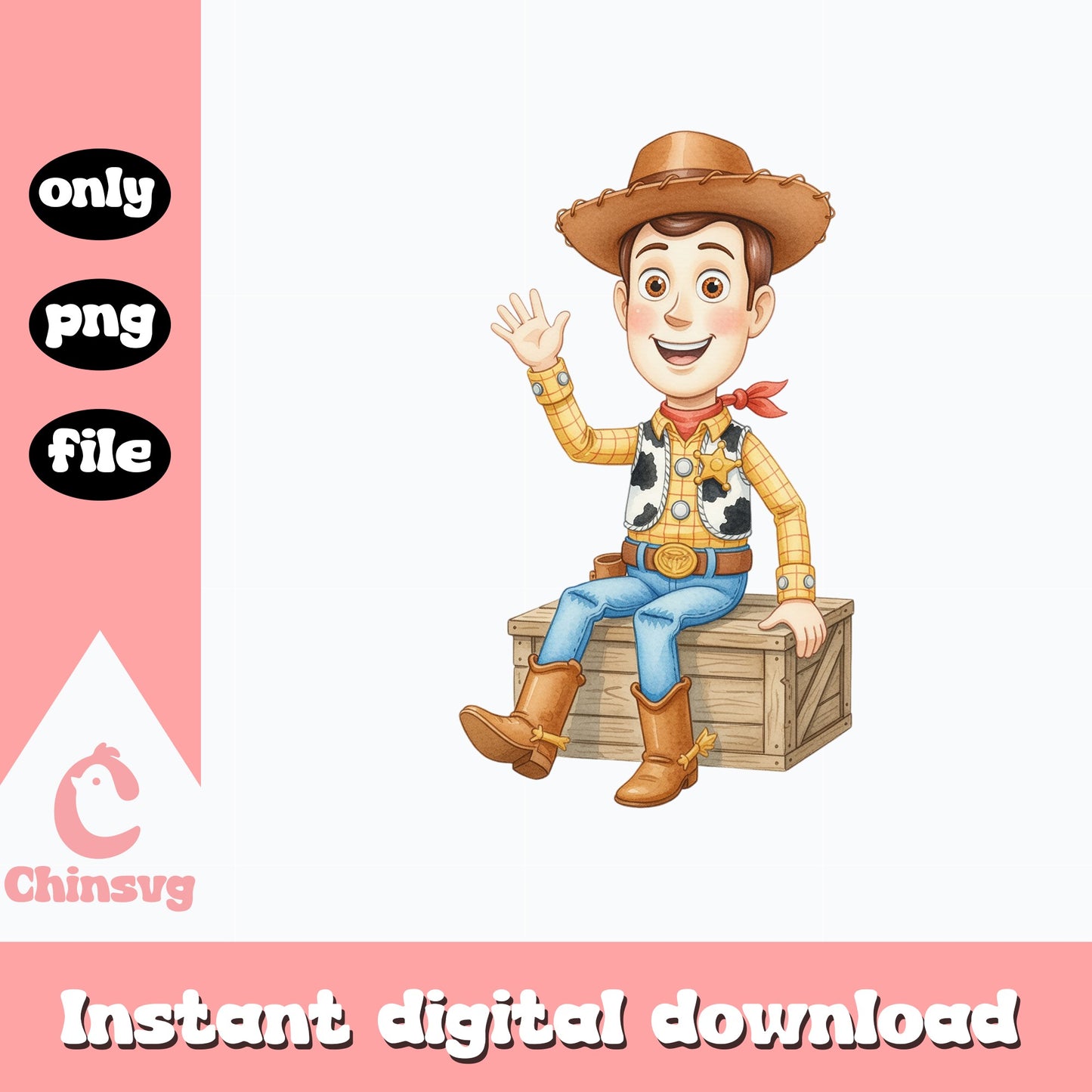 Woody Toy Story PNG, Disney Pixar Cowboy PNG, Toy Story PNG