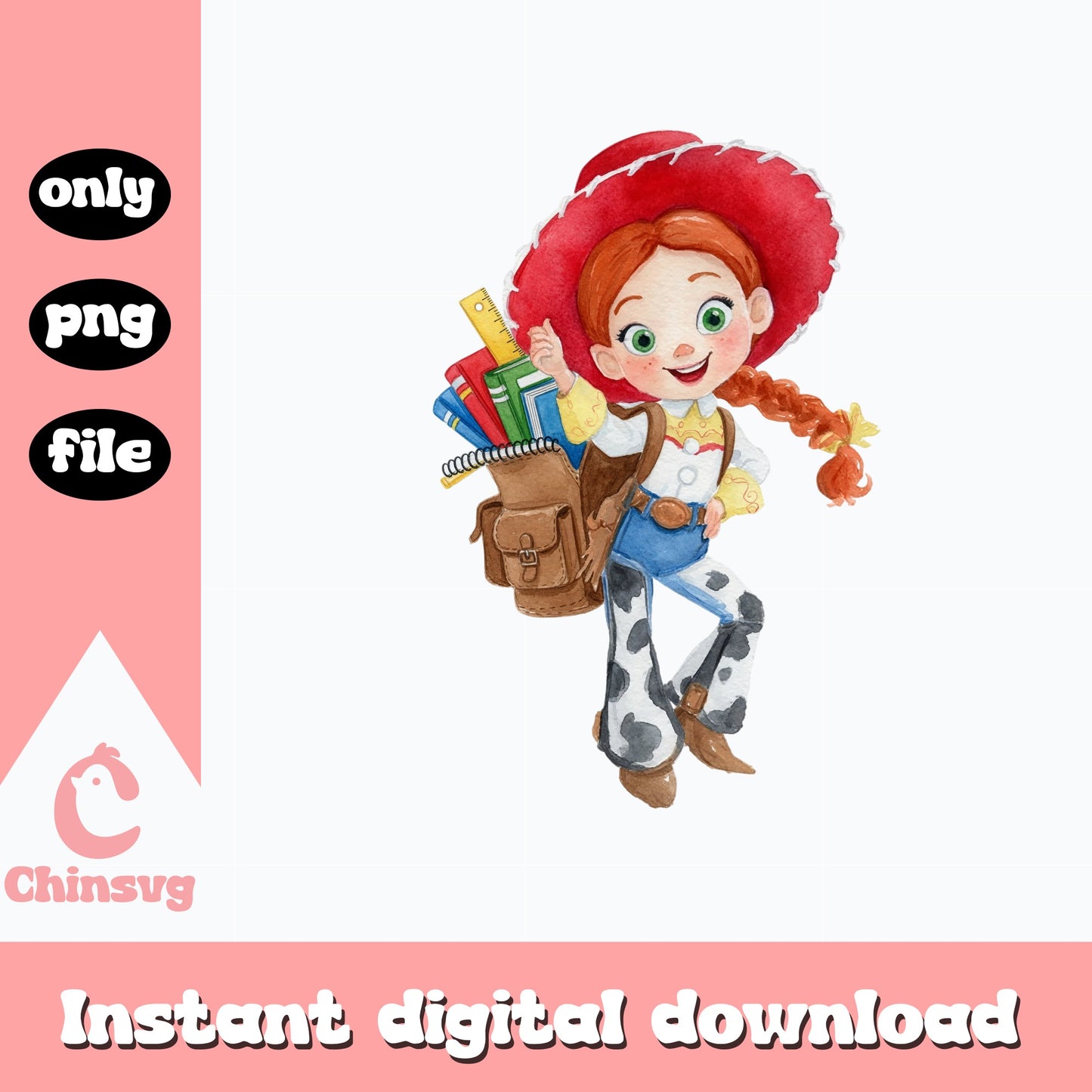 Jessie Toy Story Back To School PNG, Disney PNG, Toy Story PNG