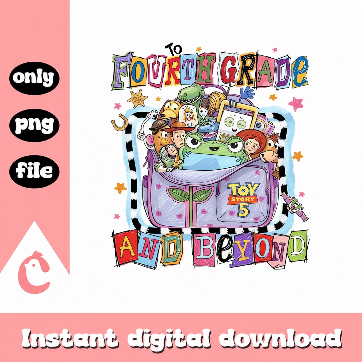 Toy Story To Fourth Grade PNG, Back To School PNG, Disney PNG