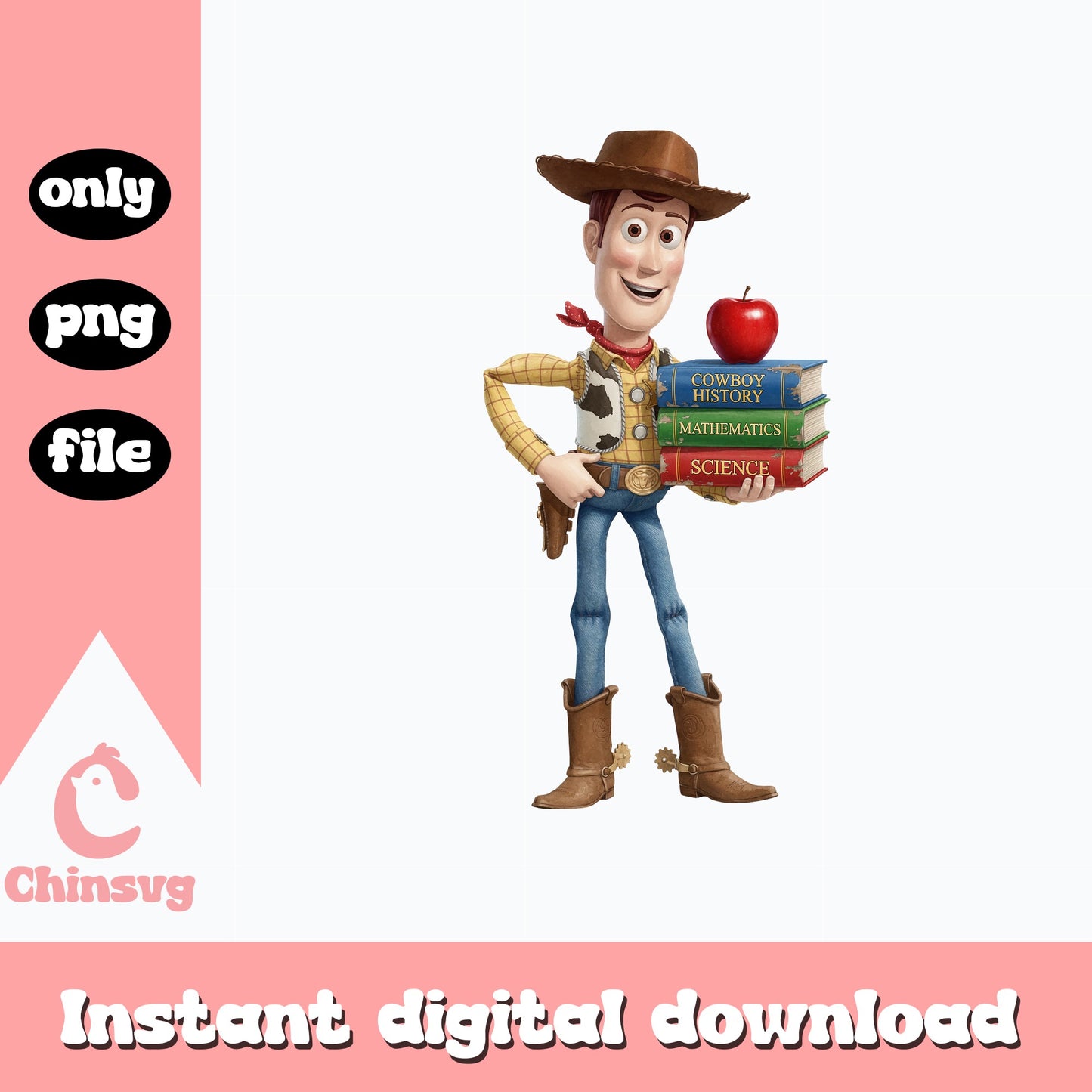 Woody Back To School PNG, Toy Story Teacher PNG, Disney PNG