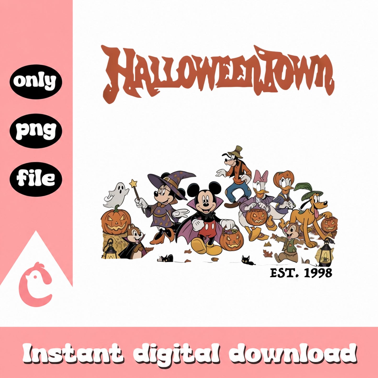 Disney Halloween PNG Bundle, Mickey And Friends, Halloween PNG