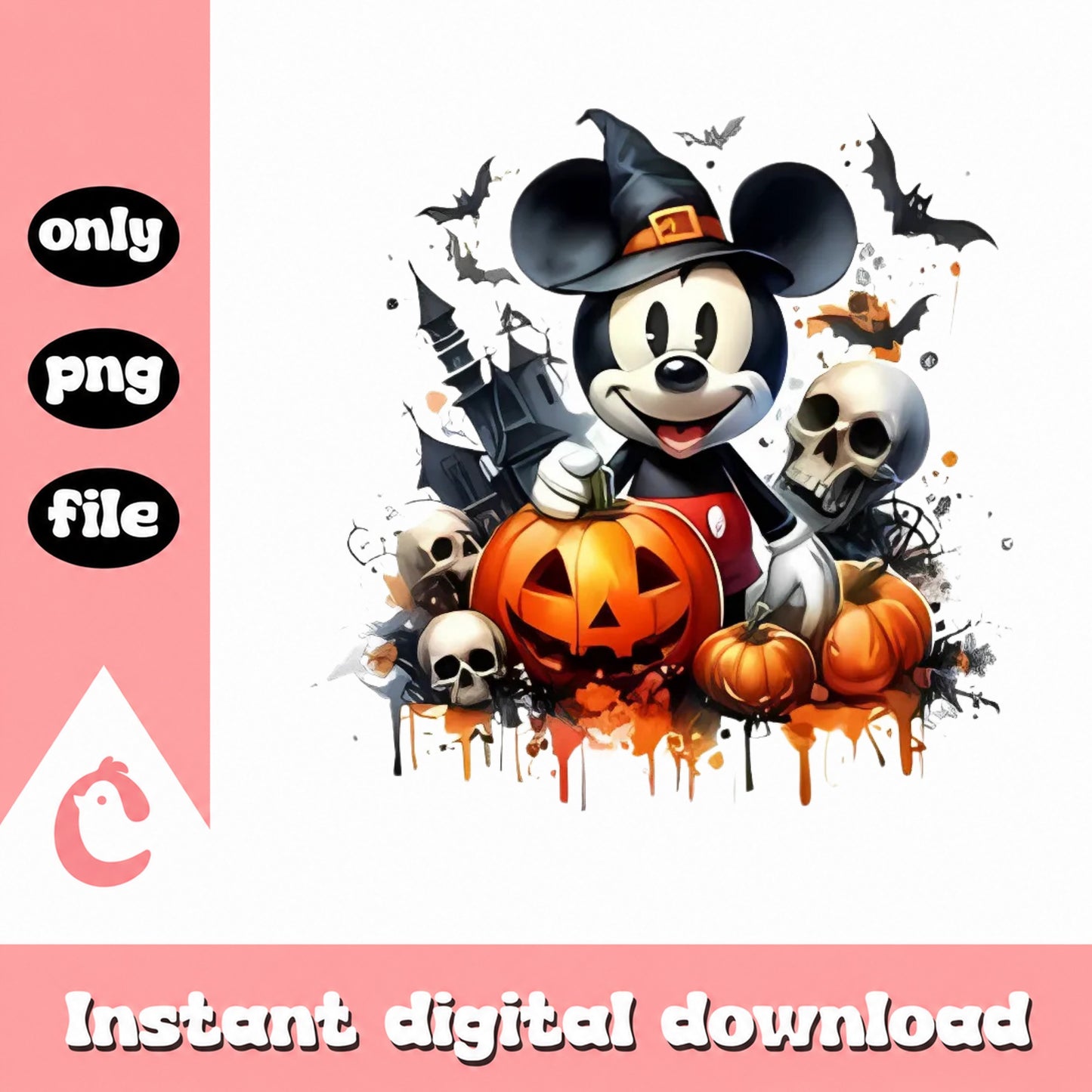 Mickey Mouse Halloween PNG, Disney Halloween PNG, Spooky Mickey PNG
