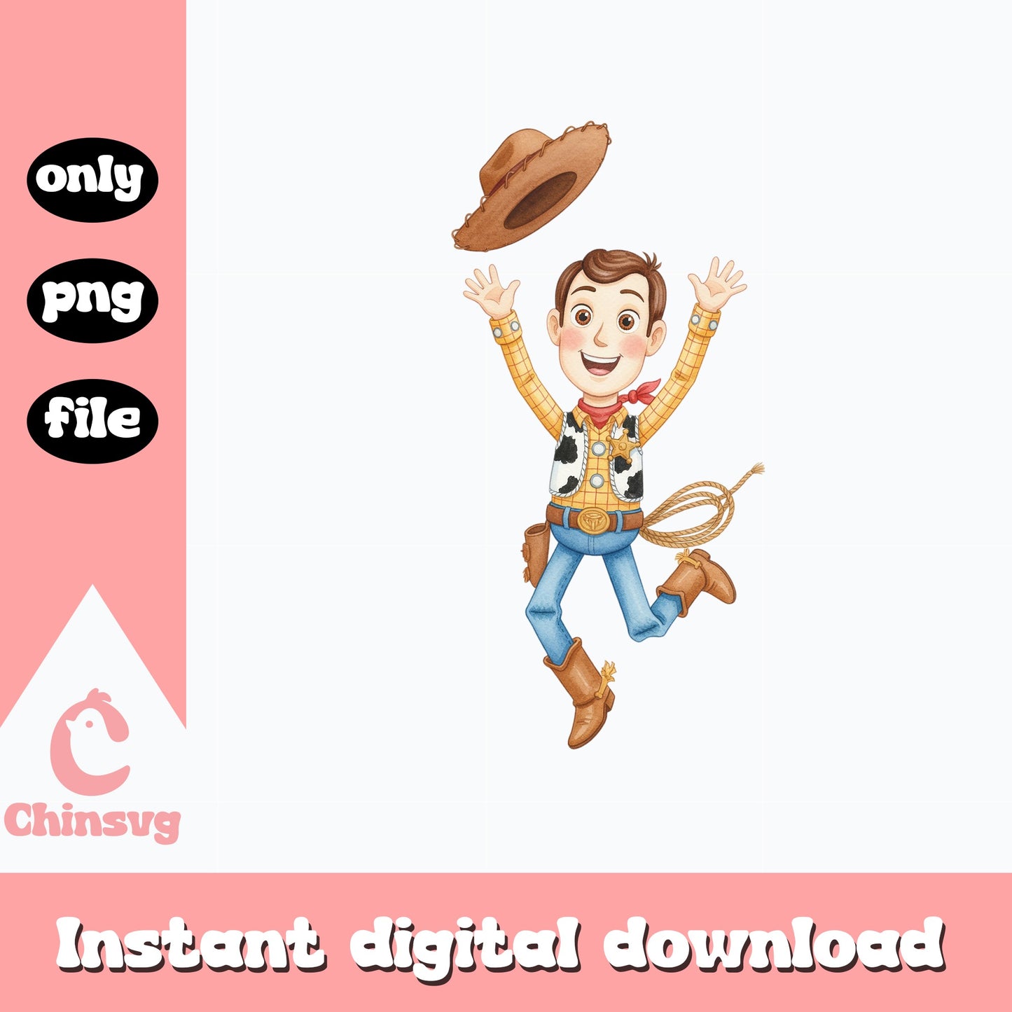 Woody Toy Story PNG, Disney Pixar Cowboy PNG, Toy Story PNG