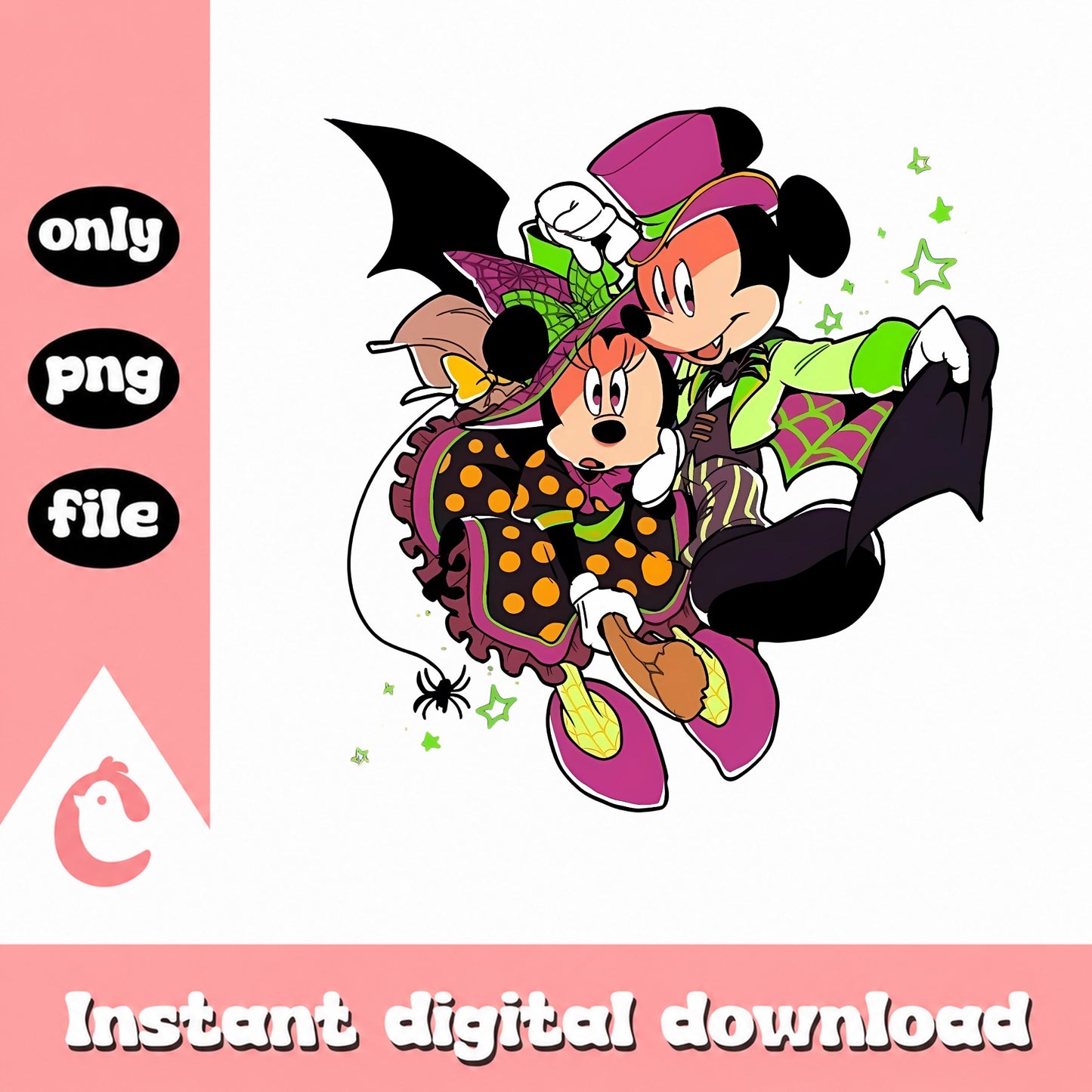 Mickey And Minnie Halloween PNG, Disney Halloween PNG, Spooky Mouse PNG