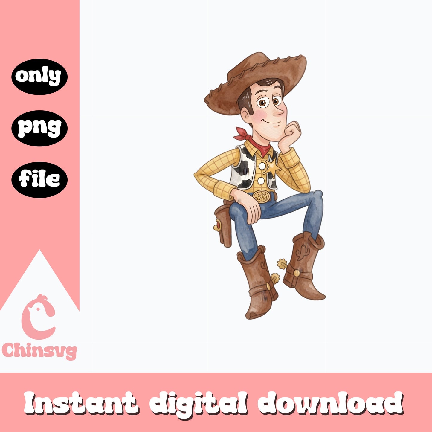 Woody Toy Story PNG, Disney Pixar Cowboy PNG, Toy Story PNG