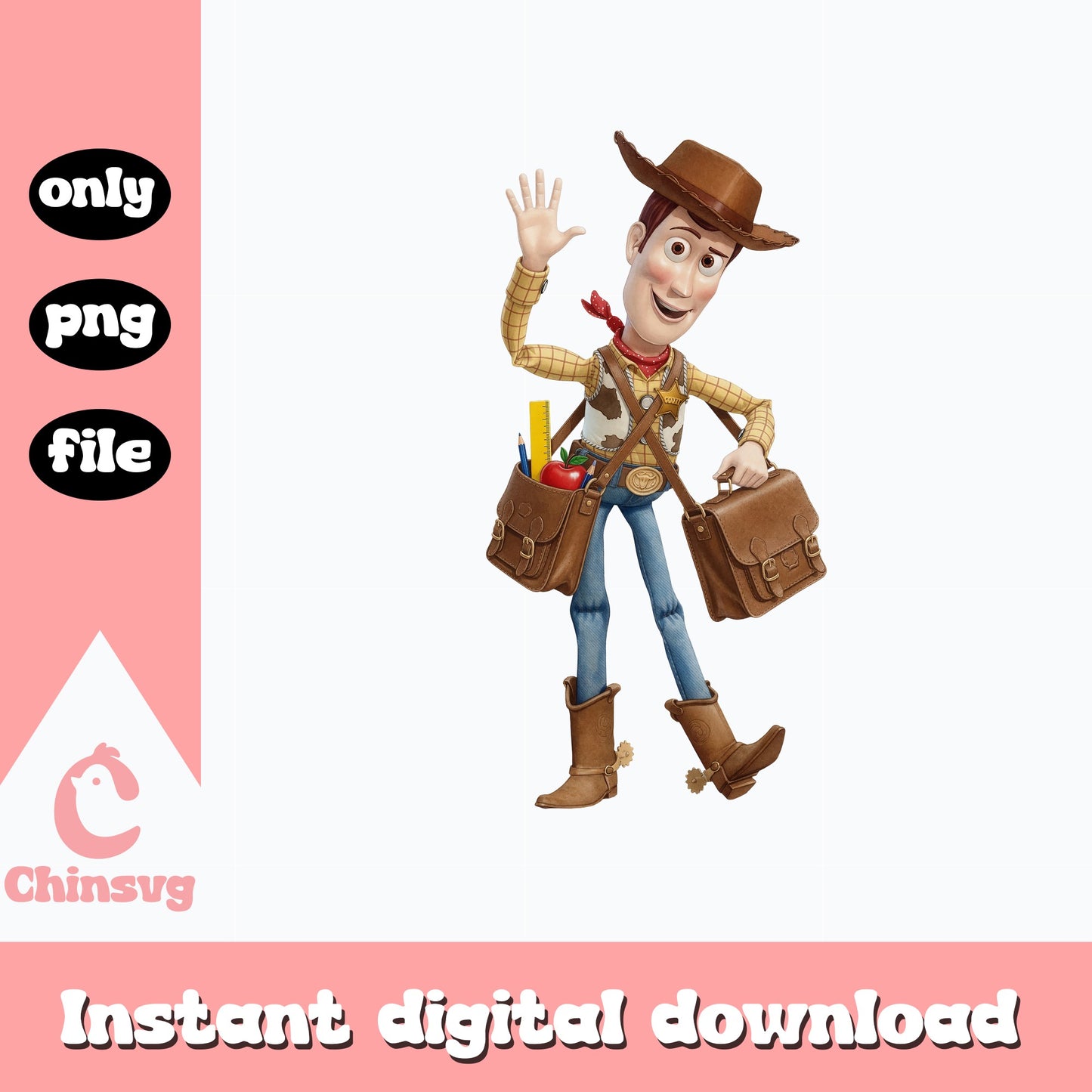 Woody Back To School PNG, Toy Story Disney PNG, First Day Of School PNG